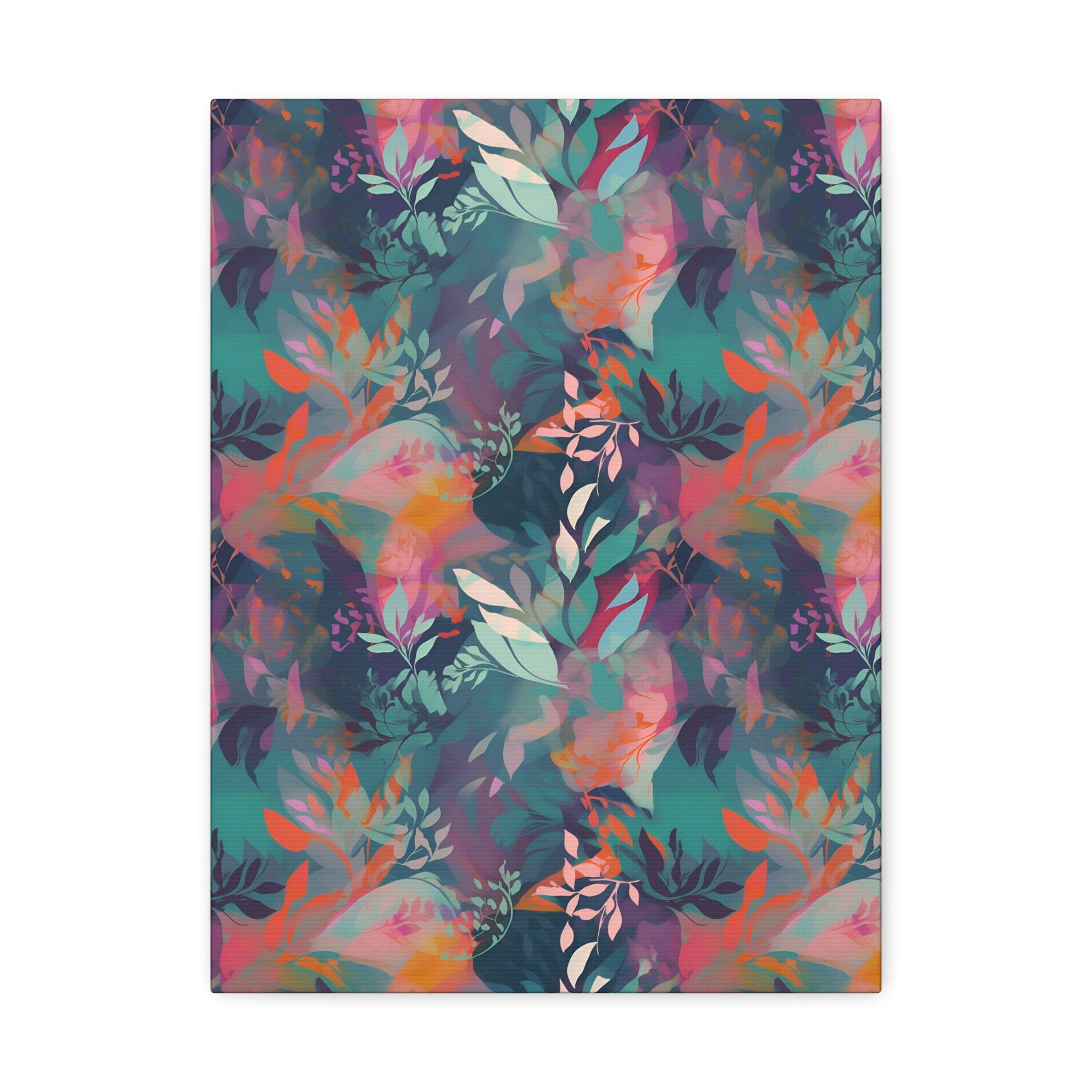 Botanical Bliss - Stylized Abstract Flower Design Wall Art Canvas - Pattern Symphony