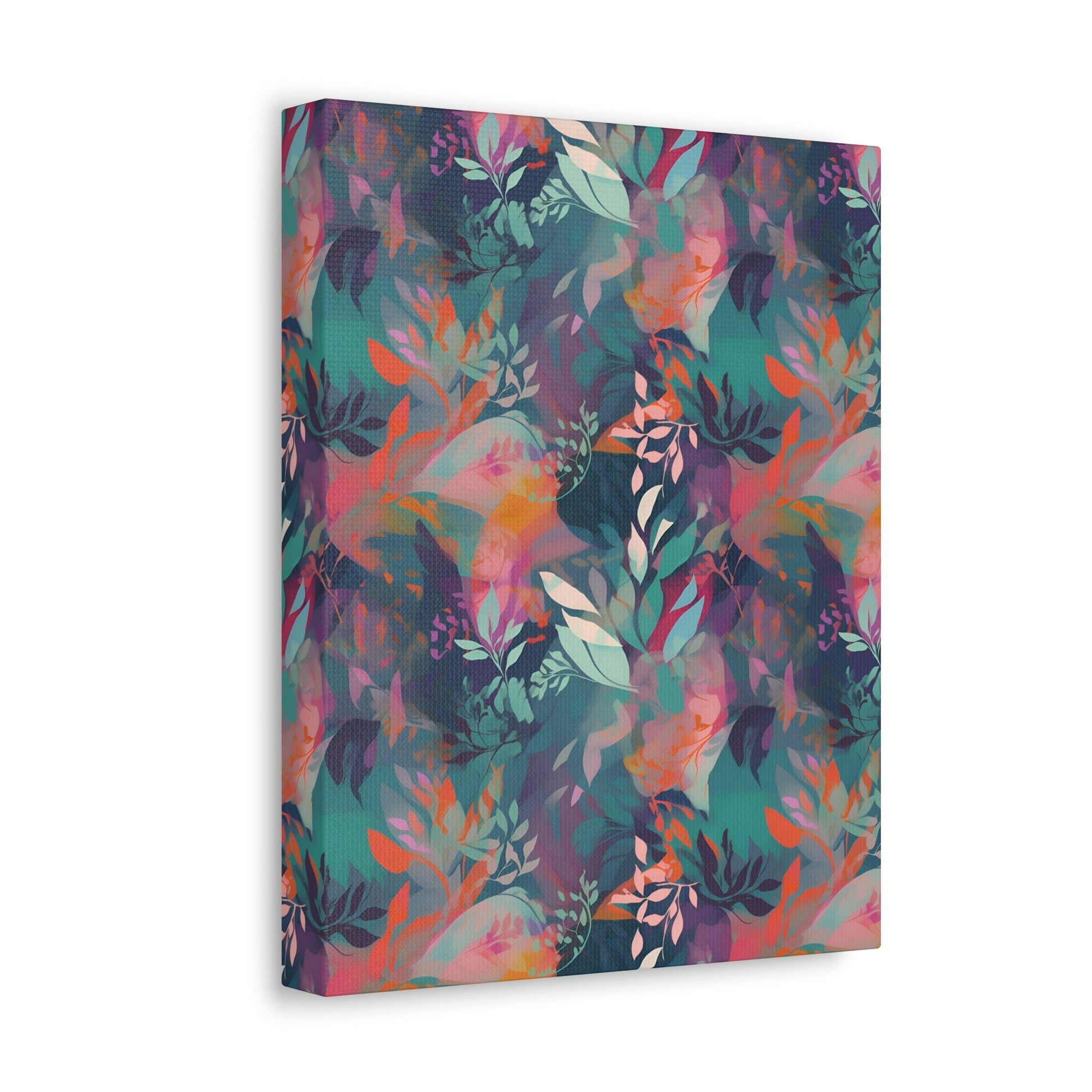 Botanical Bliss - Stylized Abstract Flower Design Wall Art Canvas - Pattern Symphony