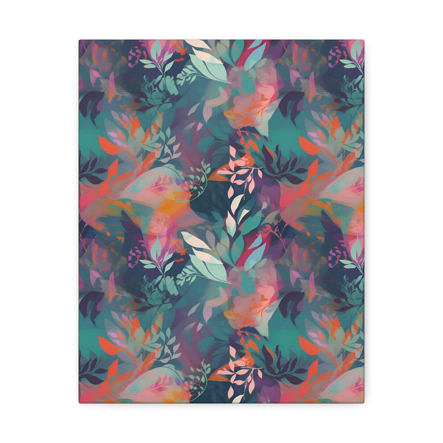 Botanical Bliss - Stylized Abstract Flower Design Wall Art Canvas - Pattern Symphony