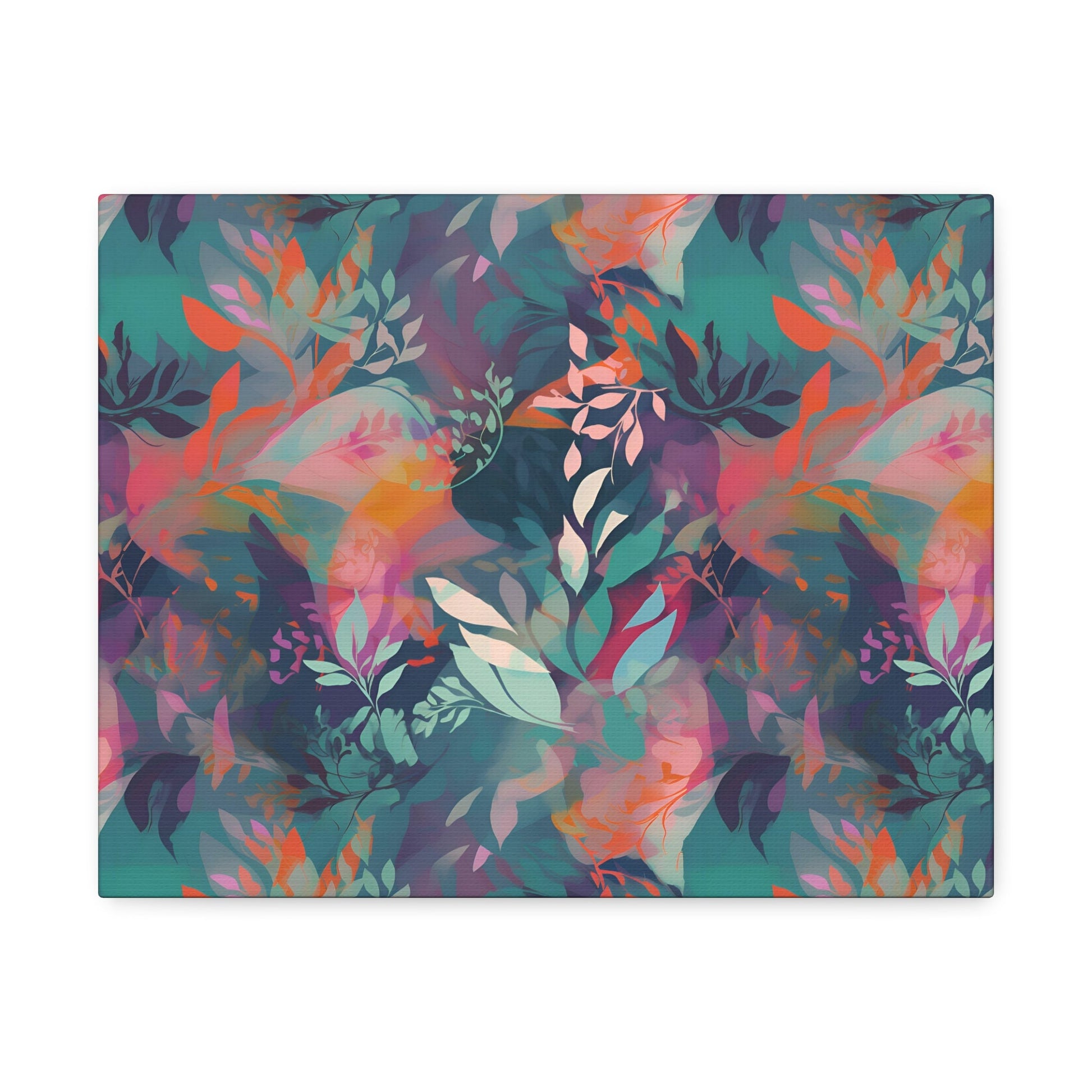 Botanical Bliss - Stylized Abstract Flower Design Wall Art Canvas - Pattern Symphony