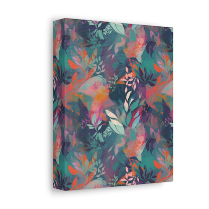 Botanical Bliss - Stylized Abstract Flower Design Wall Art Canvas - Pattern Symphony