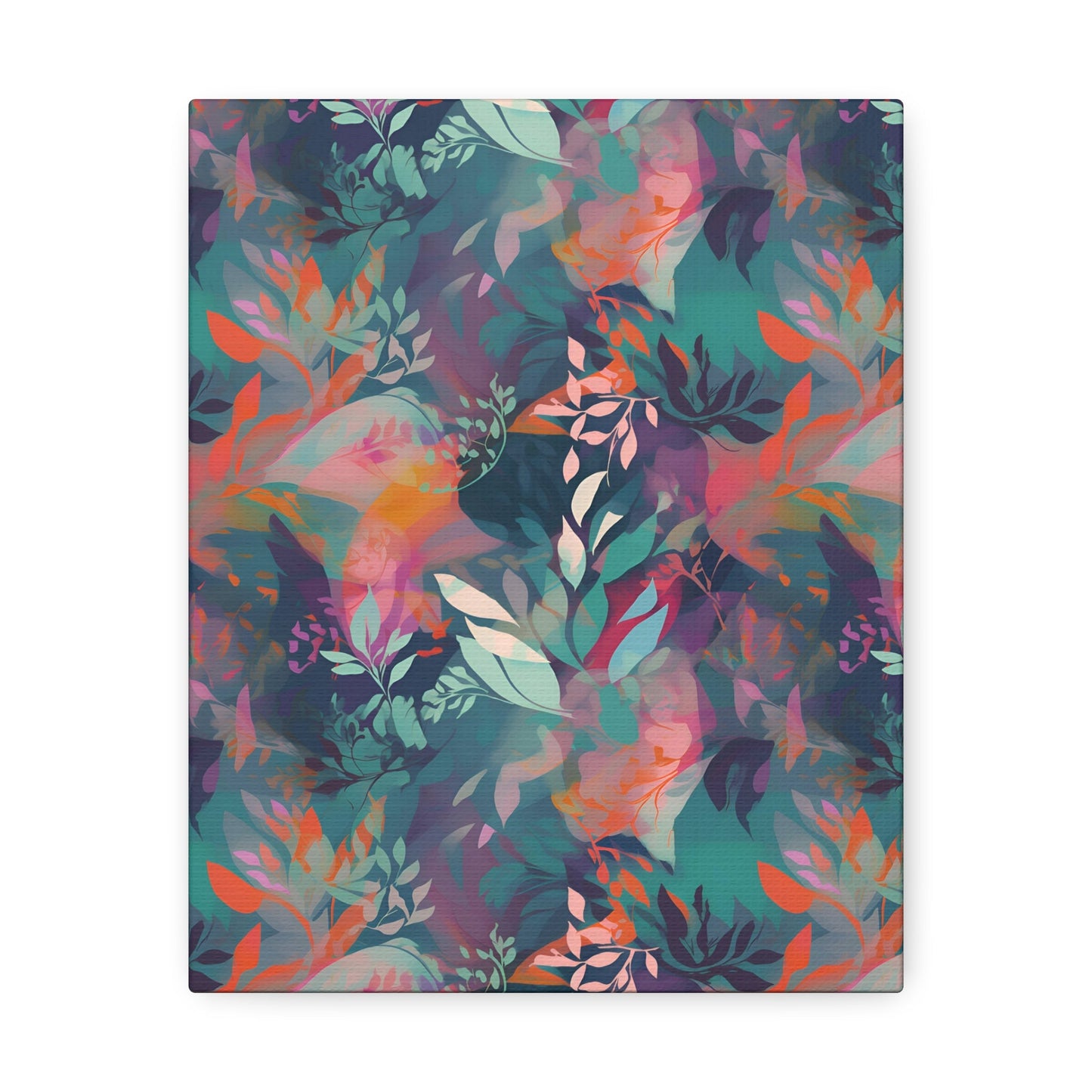 Botanical Bliss - Stylized Abstract Flower Design Wall Art Canvas - Pattern Symphony