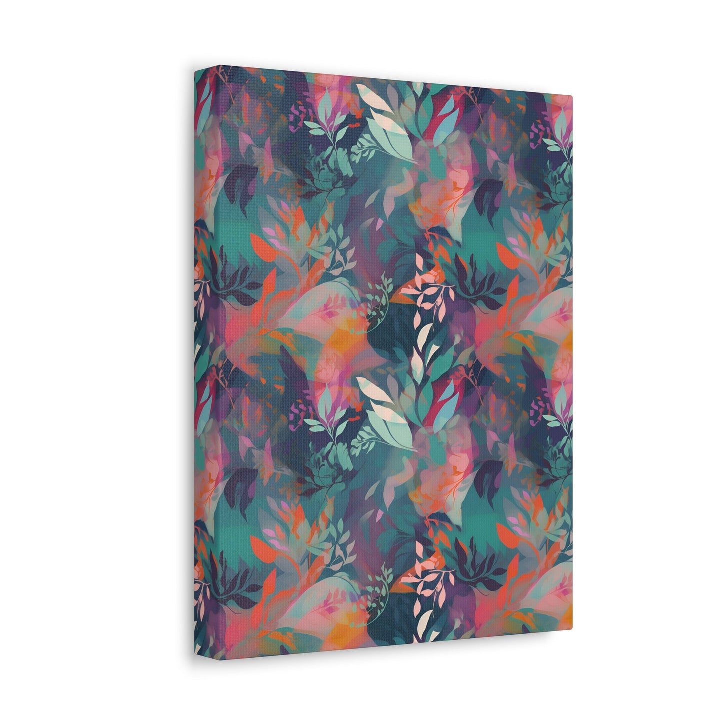 Botanical Bliss - Stylized Abstract Flower Design Wall Art Canvas - Pattern Symphony