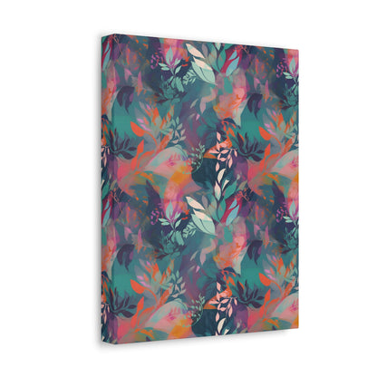 Botanical Bliss - Stylized Abstract Flower Design Wall Art Canvas - Pattern Symphony