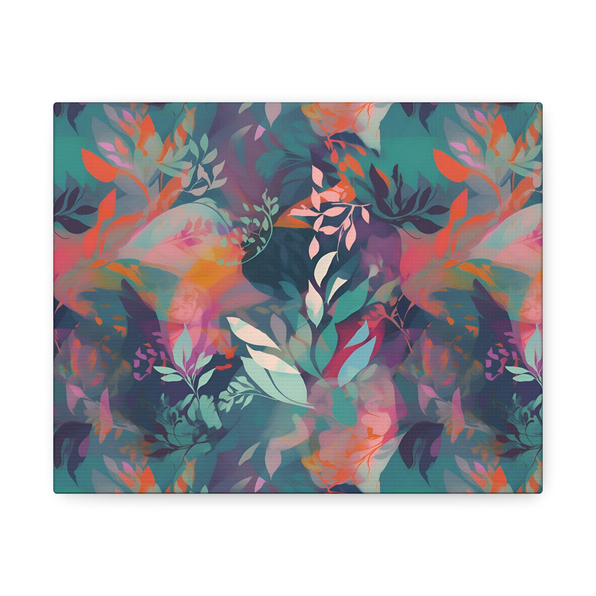 Botanical Bliss - Stylized Abstract Flower Design Wall Art Canvas - Pattern Symphony