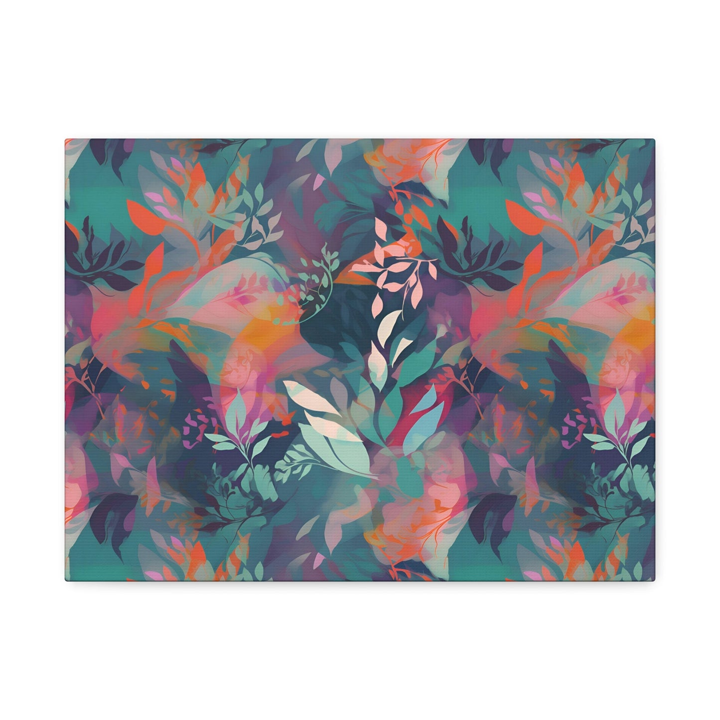 Botanical Bliss - Stylized Abstract Flower Design Wall Art Canvas - Pattern Symphony