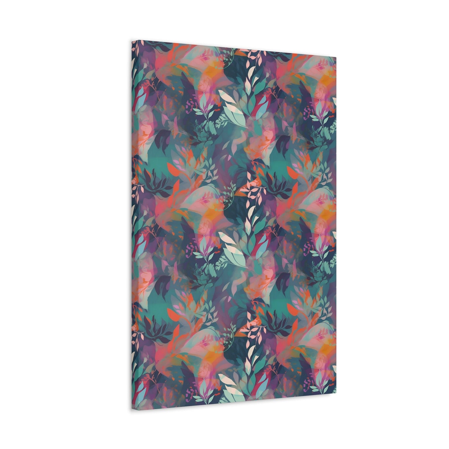 Botanical Bliss - Stylized Abstract Flower Design Wall Art Canvas - Pattern Symphony