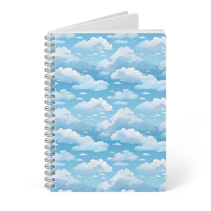 Boundless Azure Horizon - Calm Sky Design Spiral Notebook - Perfect for Journaling, Note-taking, and Sketching Paper products Pattern Symphony   