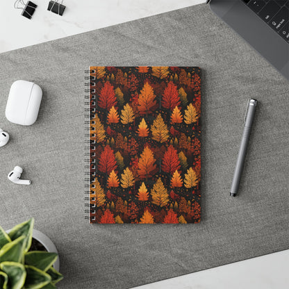 Bronzed Forest: A Chromatic Landscape - Notebook (A5) - Pattern Symphony