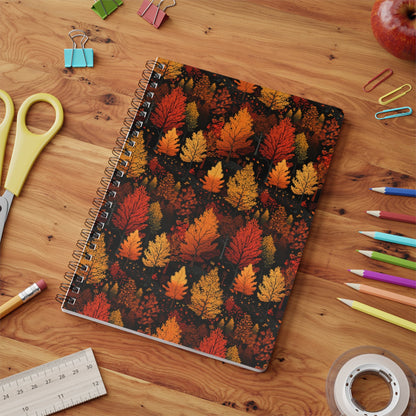 Bronzed Forest: A Chromatic Landscape - Notebook (A5) - Pattern Symphony