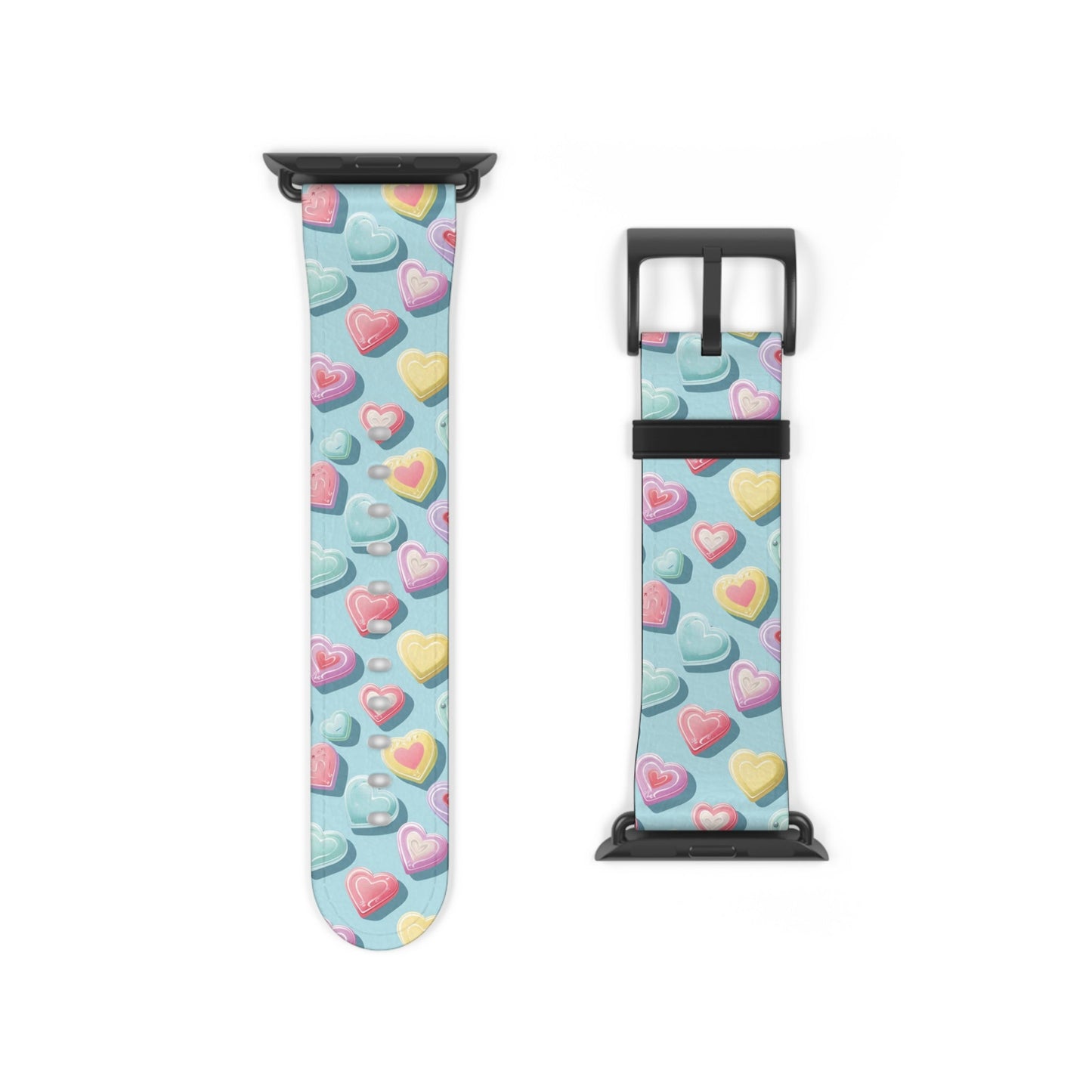 Candy Hearts: Cupid's Canvas - Apple Watch Strap - Pattern Symphony