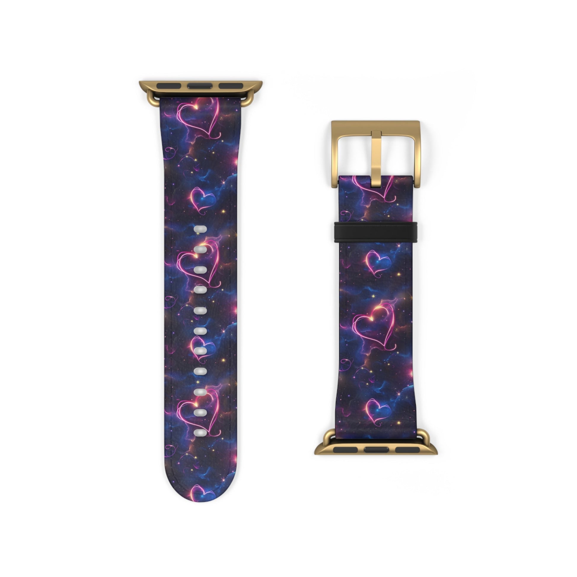 Cosmic Love: Nebula Embrace - Apple Watch Strap - Pattern Symphony