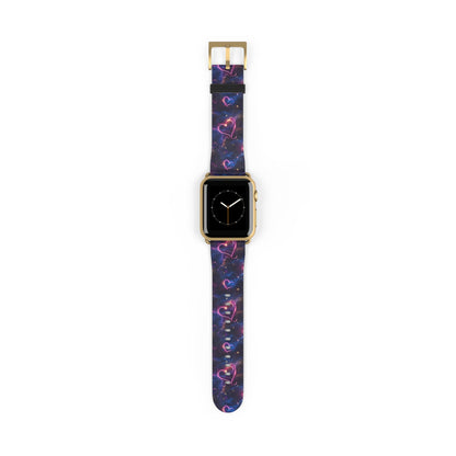 Cosmic Love: Nebula Embrace - Apple Watch Strap - Pattern Symphony