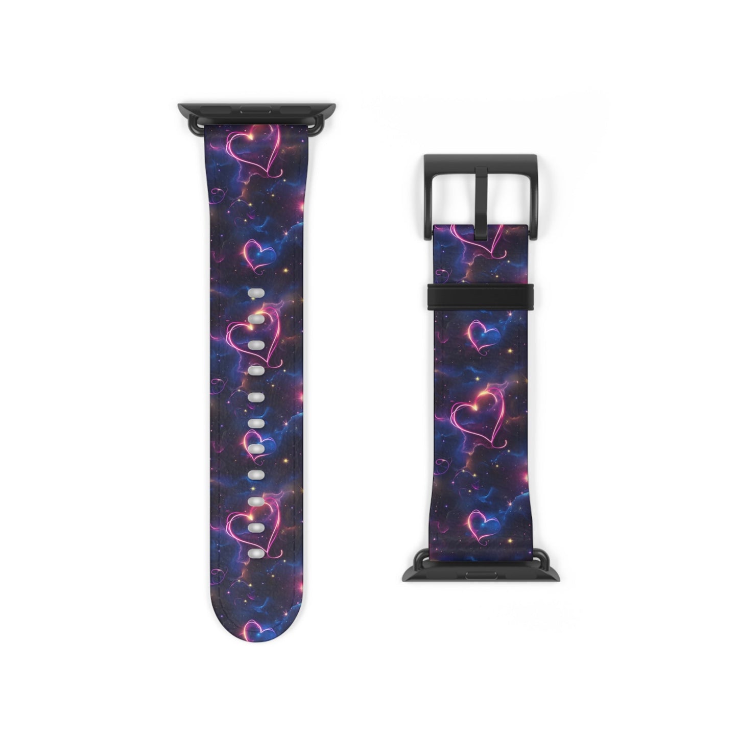 Cosmic Love: Nebula Embrace - Apple Watch Strap - Pattern Symphony