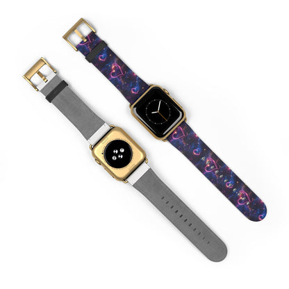 Cosmic Love: Nebula Embrace - Apple Watch Strap - Pattern Symphony