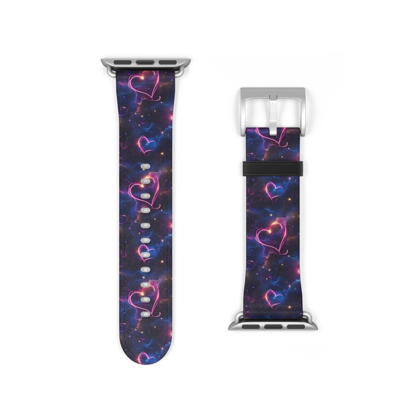 Cosmic Love: Nebula Embrace - Apple Watch Strap - Pattern Symphony