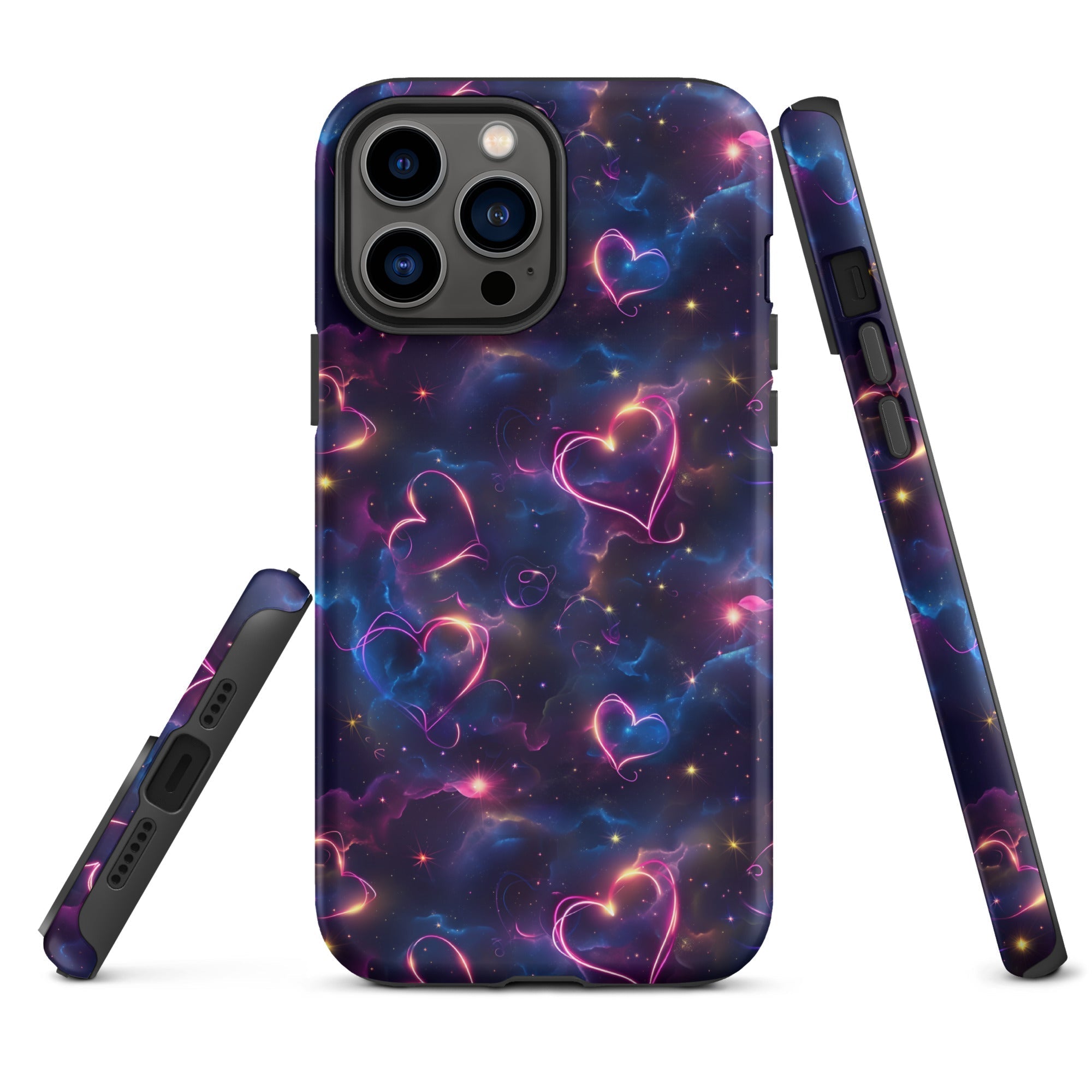 Cosmic Love: Nebula Embrace - iPhone Case - Pattern Symphony