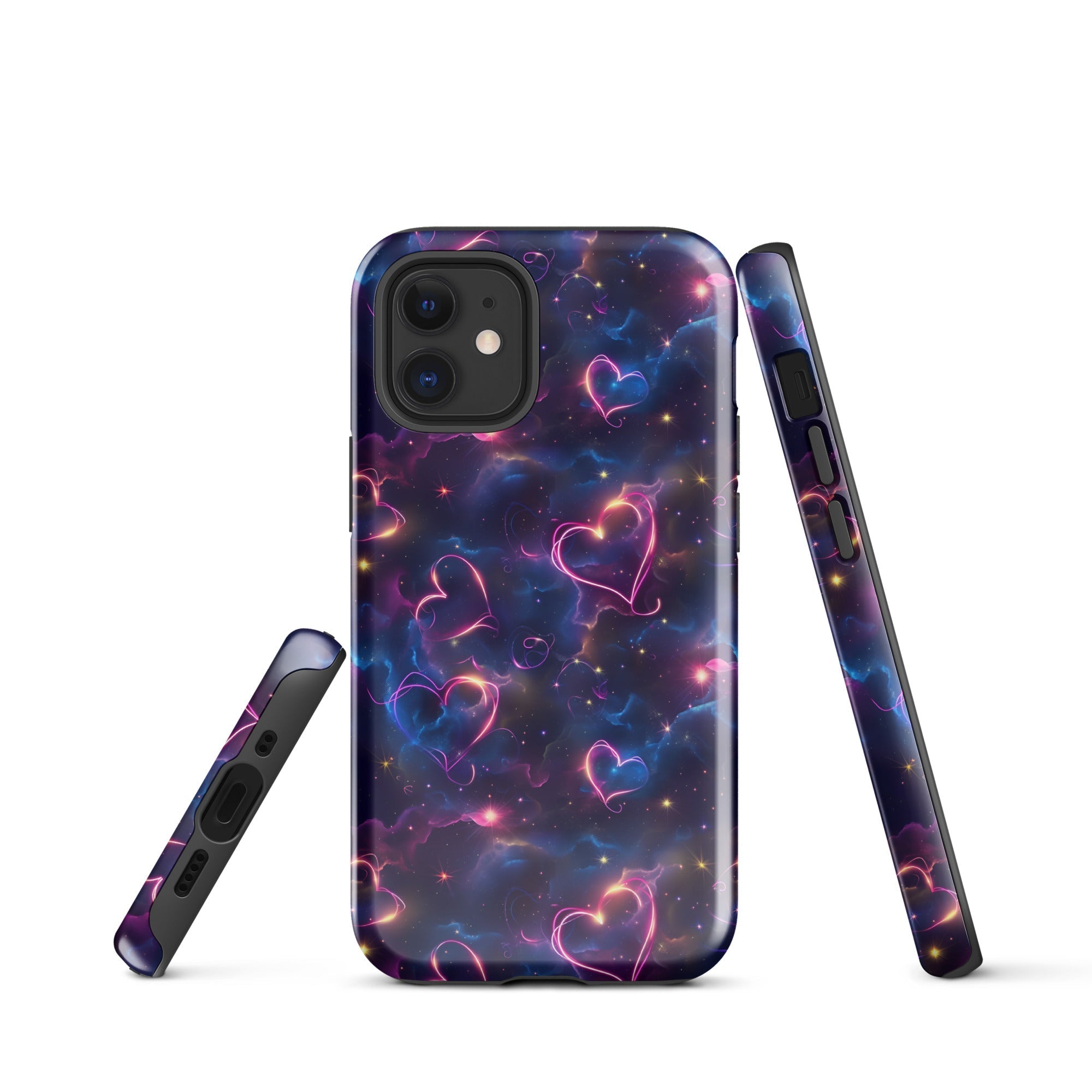 Cosmic Love: Nebula Embrace - iPhone Case - Pattern Symphony