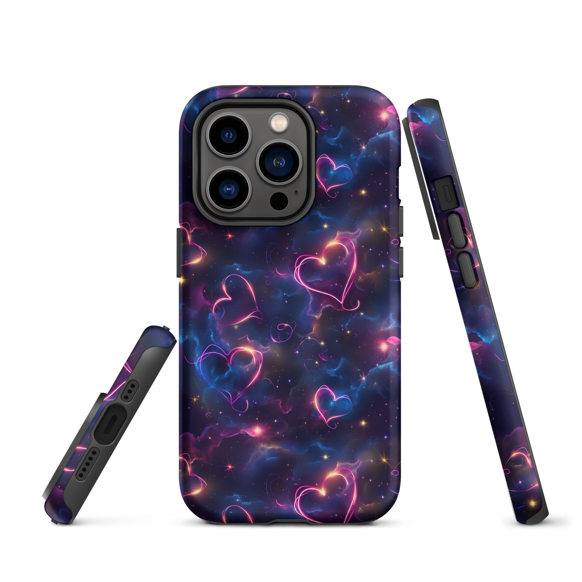 Cosmic Love: Nebula Embrace - iPhone Case - Pattern Symphony