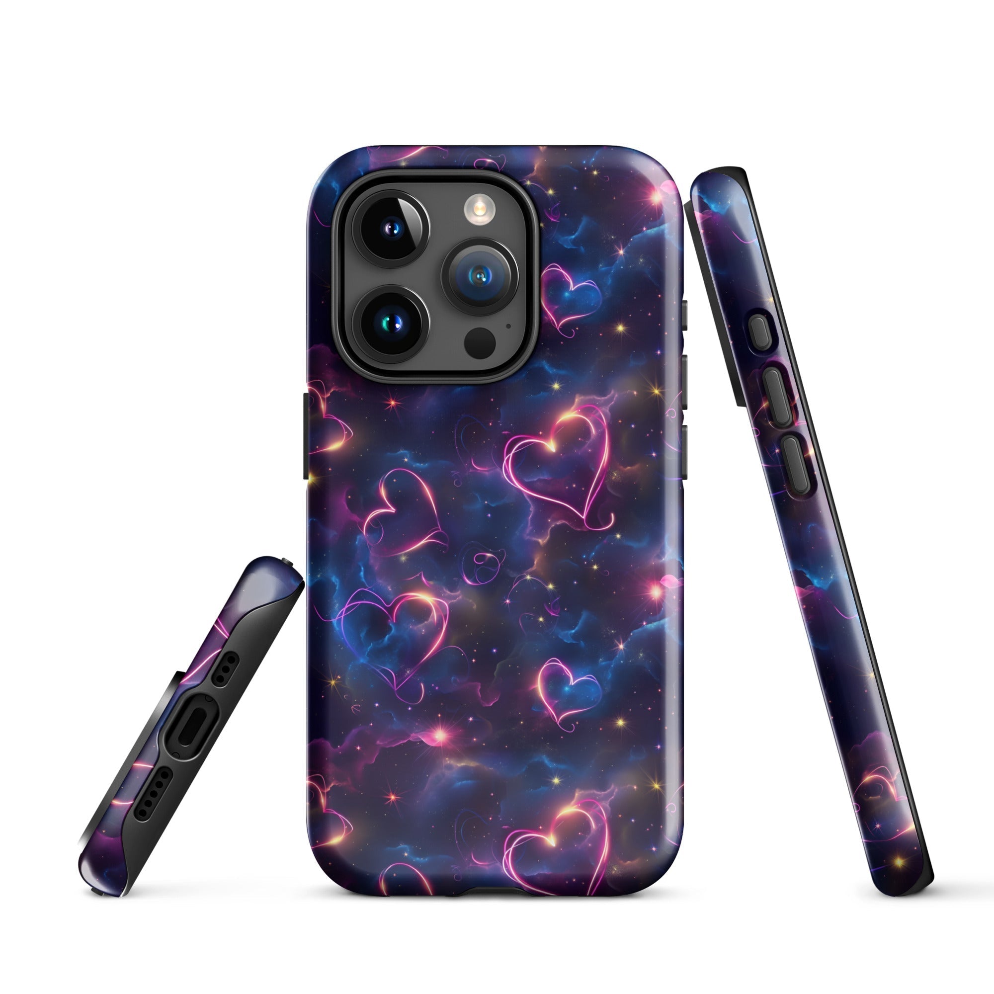 Cosmic Love: Nebula Embrace - iPhone Case - Pattern Symphony