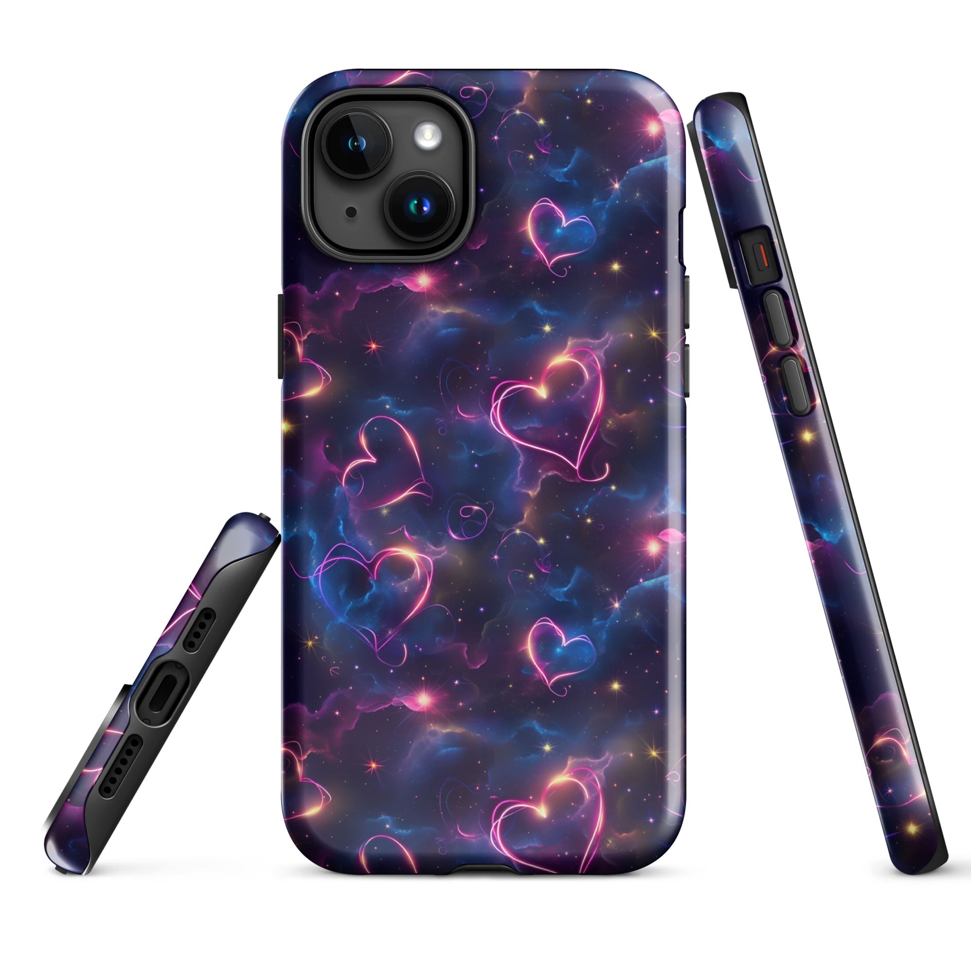 Cosmic Love: Nebula Embrace - iPhone Case - Pattern Symphony