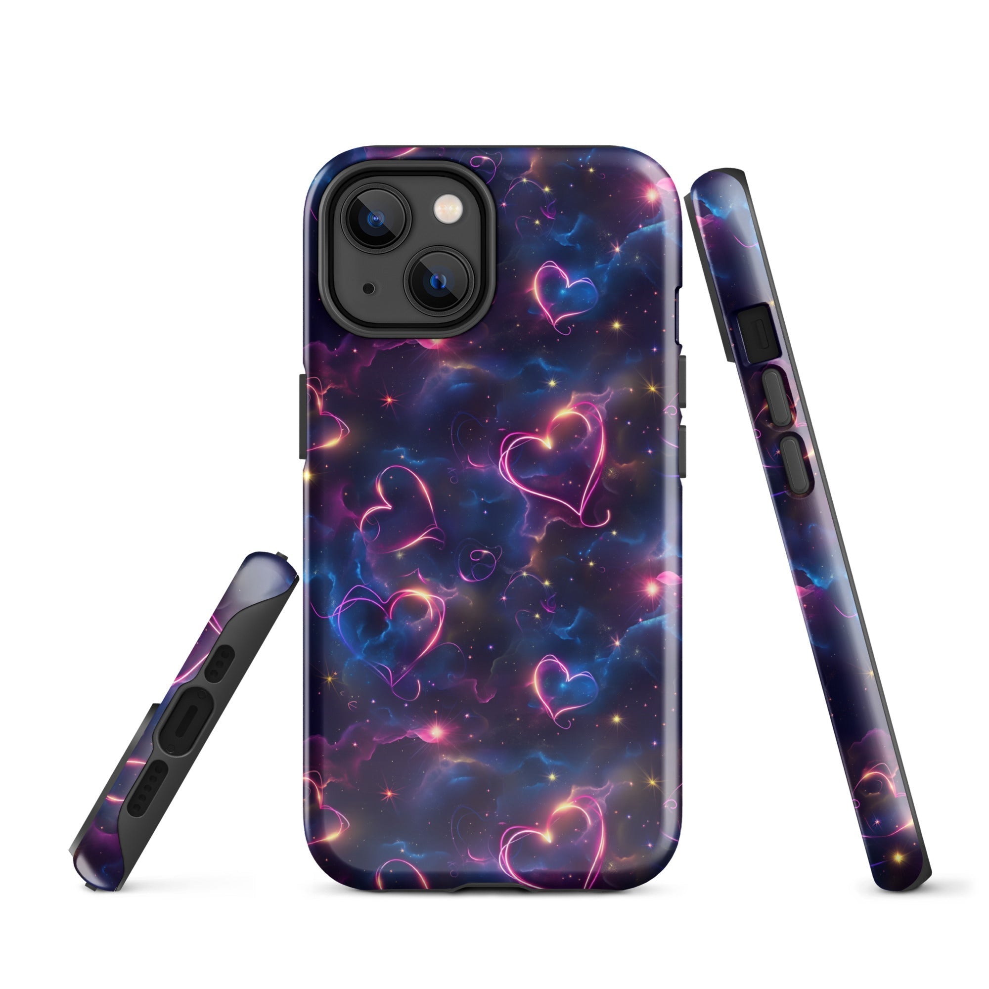 Cosmic Love: Nebula Embrace - iPhone Case - Pattern Symphony