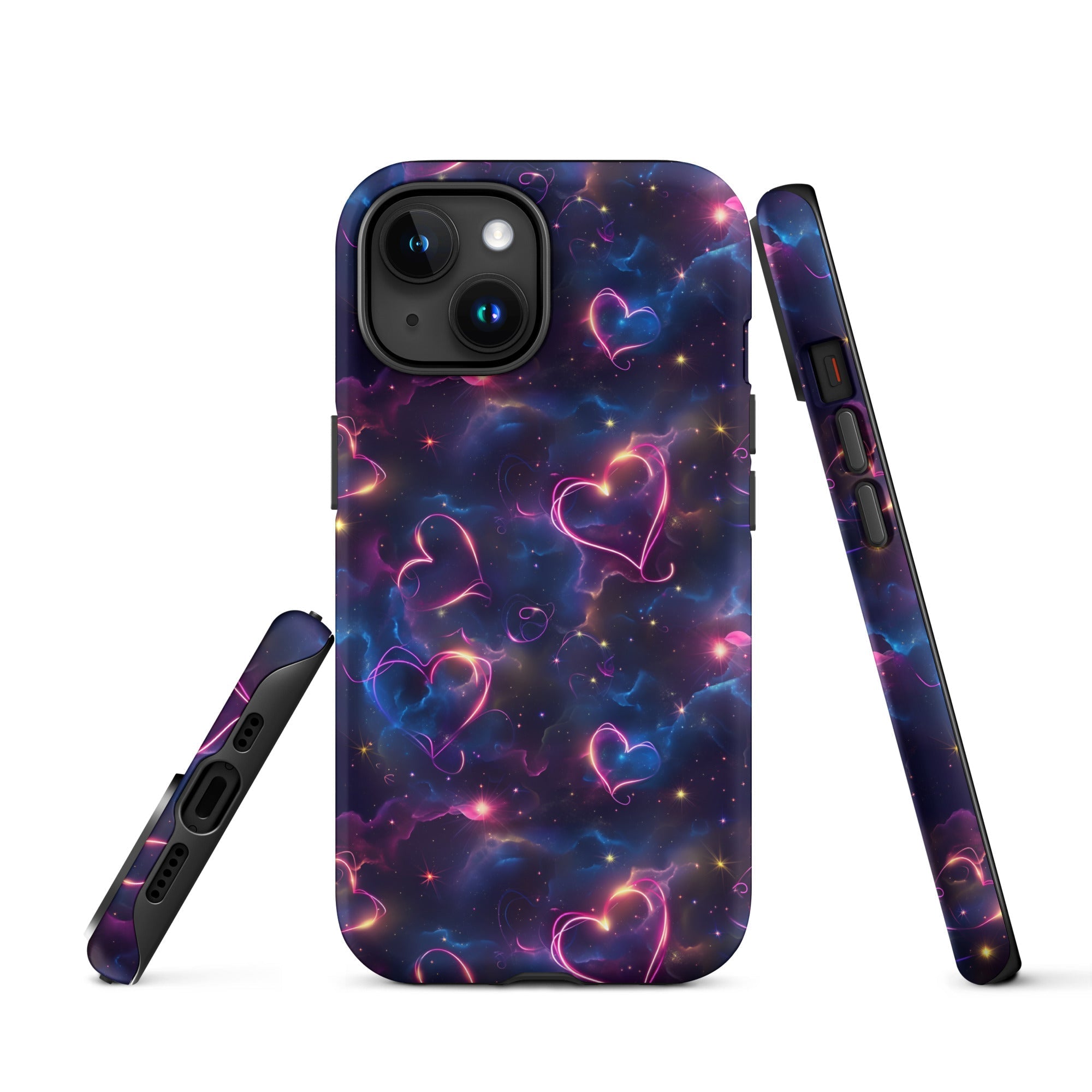 Cosmic Love: Nebula Embrace - iPhone Case - Pattern Symphony