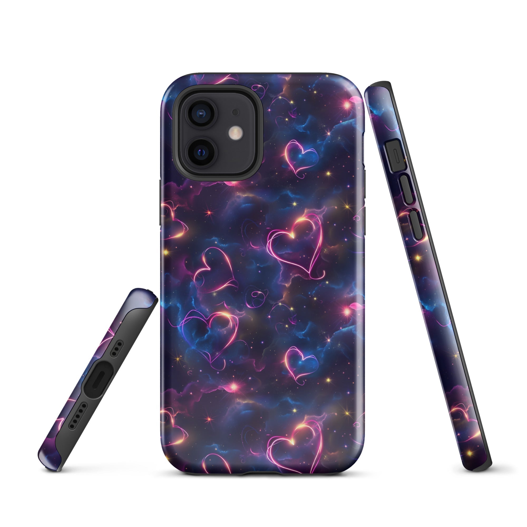 Cosmic Love: Nebula Embrace - iPhone Case - Pattern Symphony