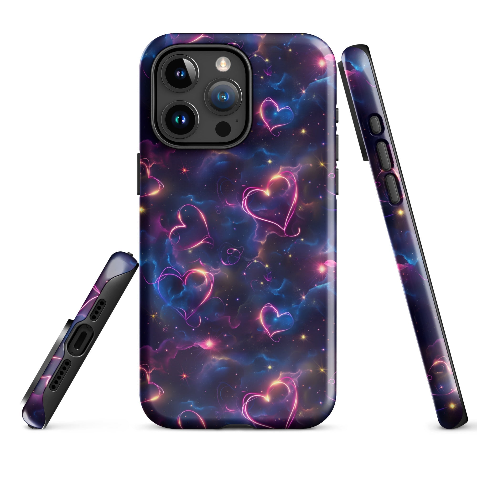 Cosmic Love: Nebula Embrace - iPhone Case - Pattern Symphony