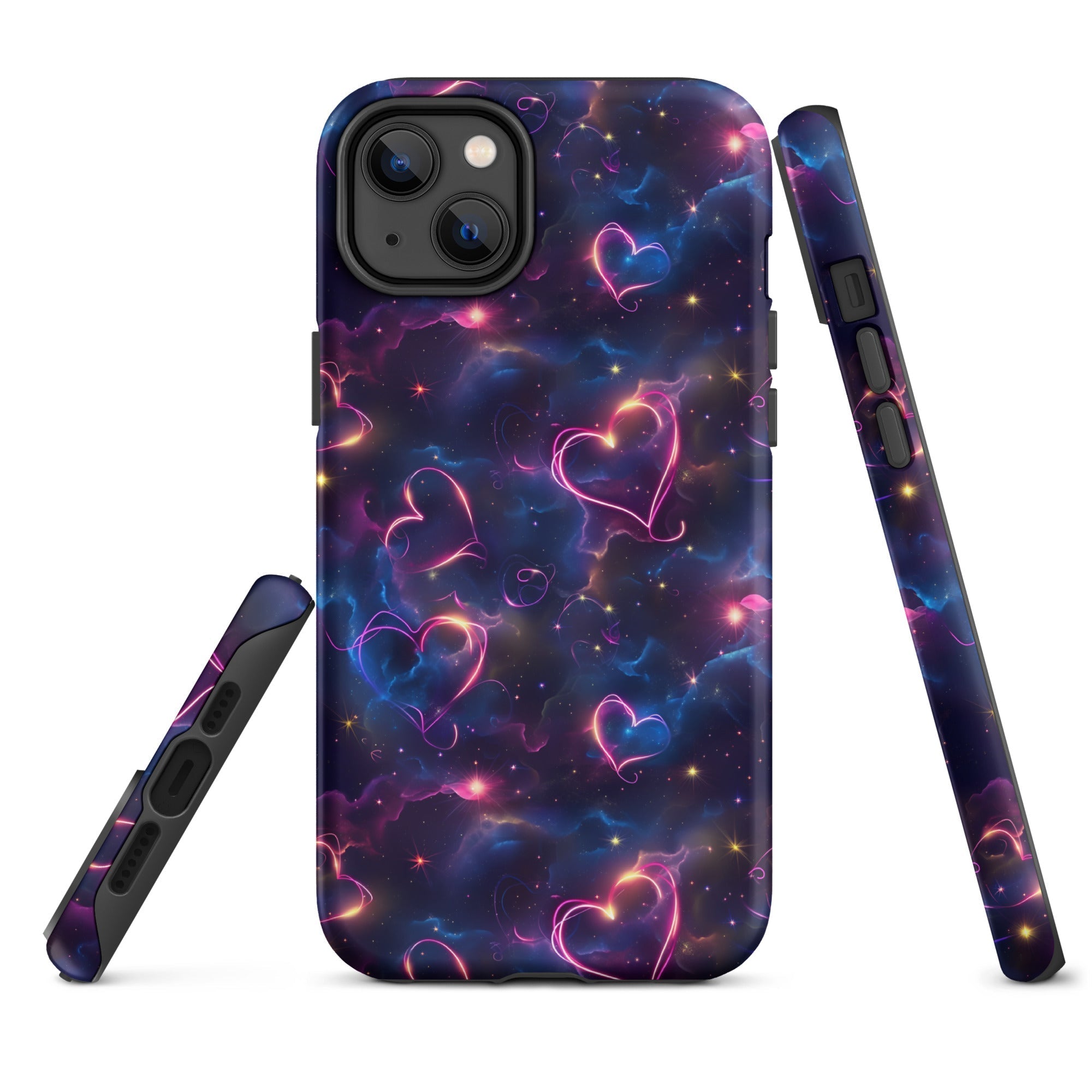 Cosmic Love: Nebula Embrace - iPhone Case - Pattern Symphony