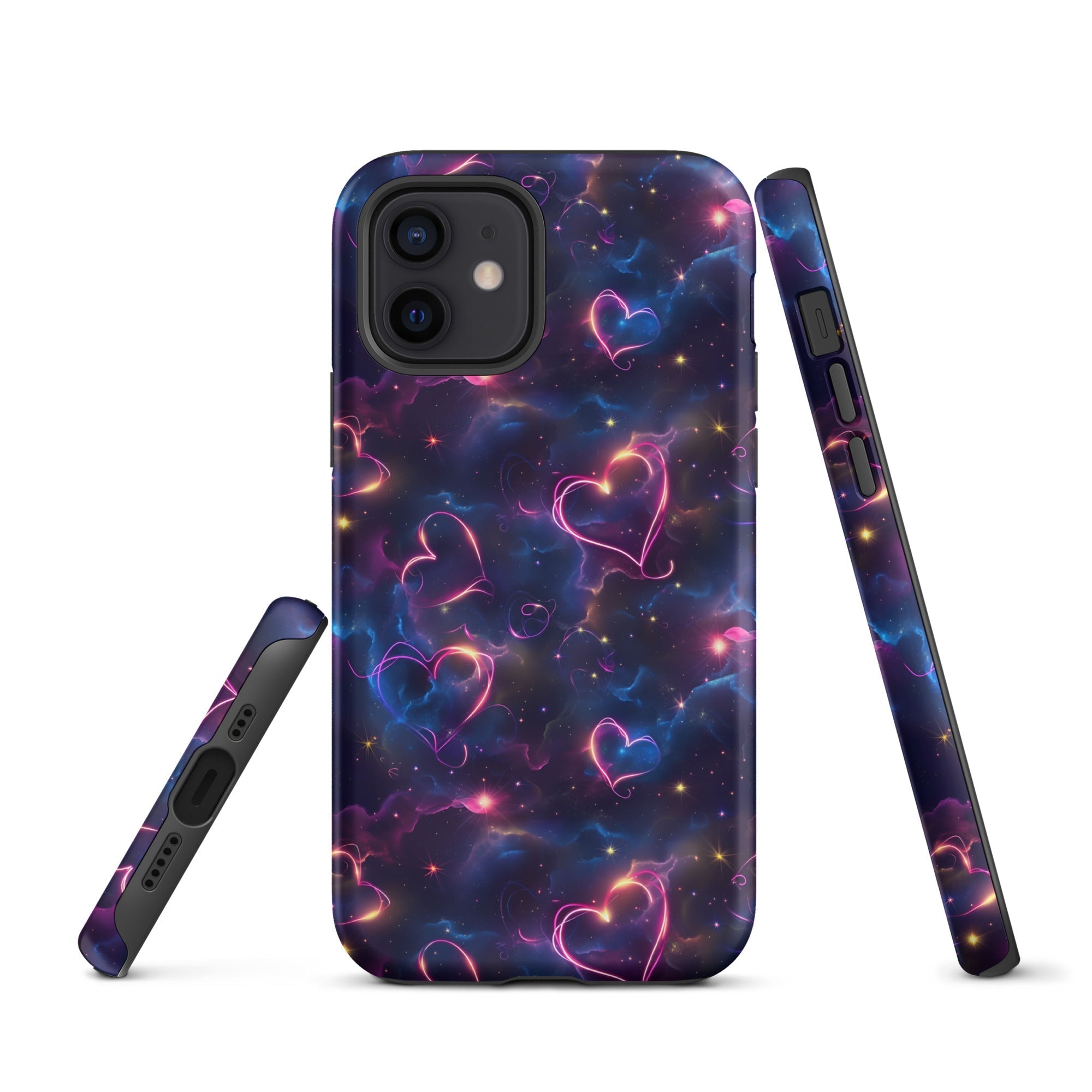 Cosmic Love: Nebula Embrace - iPhone Case - Pattern Symphony