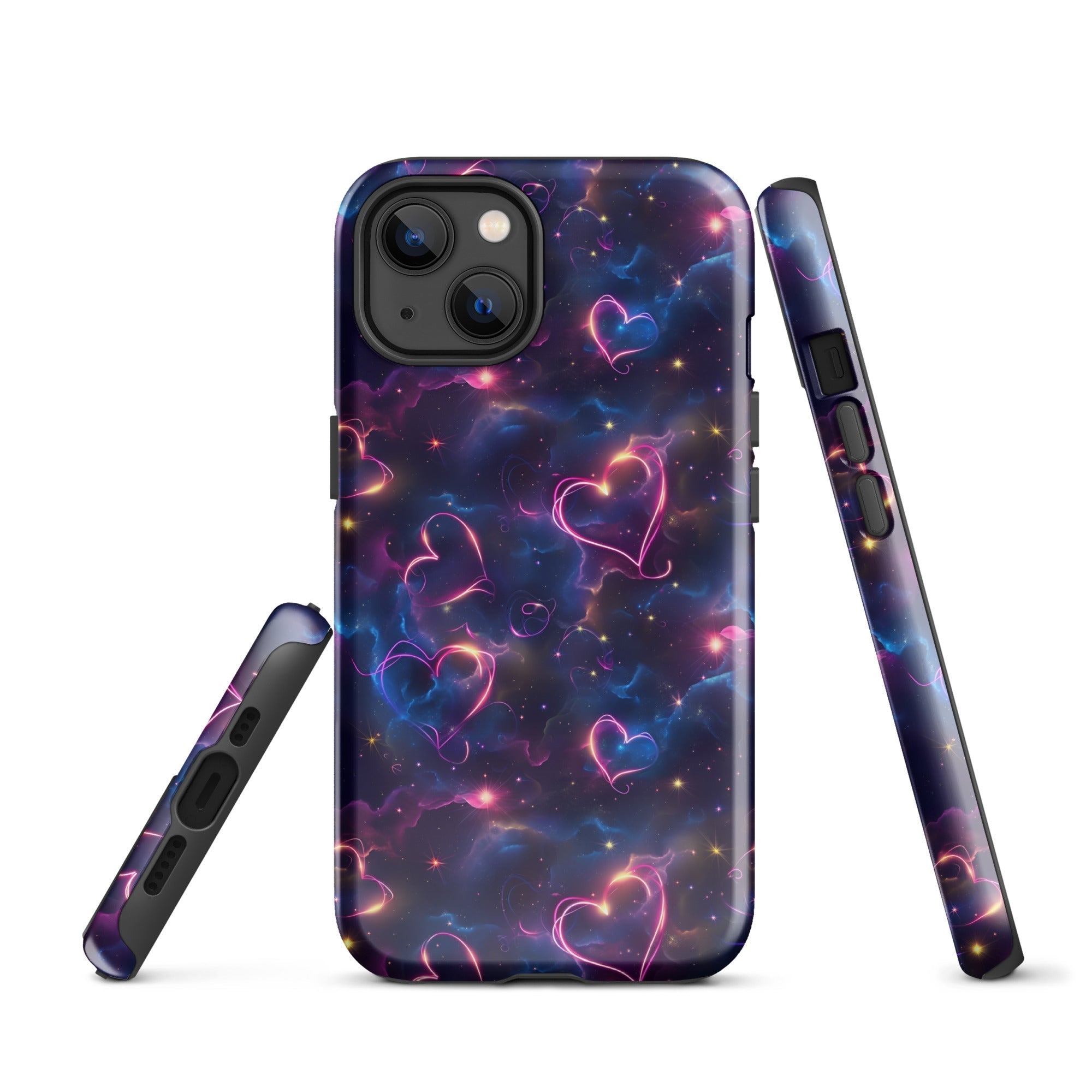 Cosmic Love: Nebula Embrace - iPhone Case - Pattern Symphony