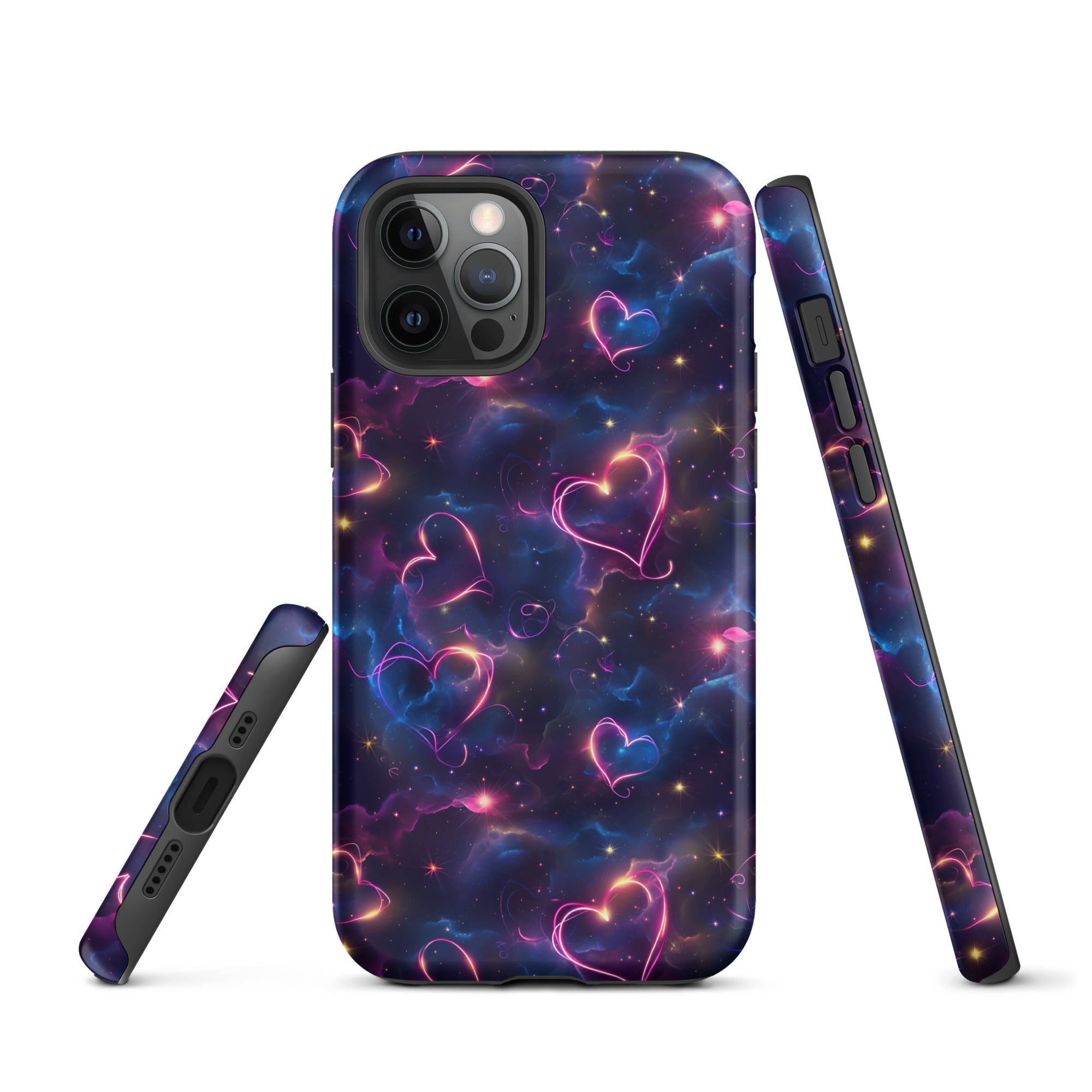 Cosmic Love: Nebula Embrace - iPhone Case - Pattern Symphony