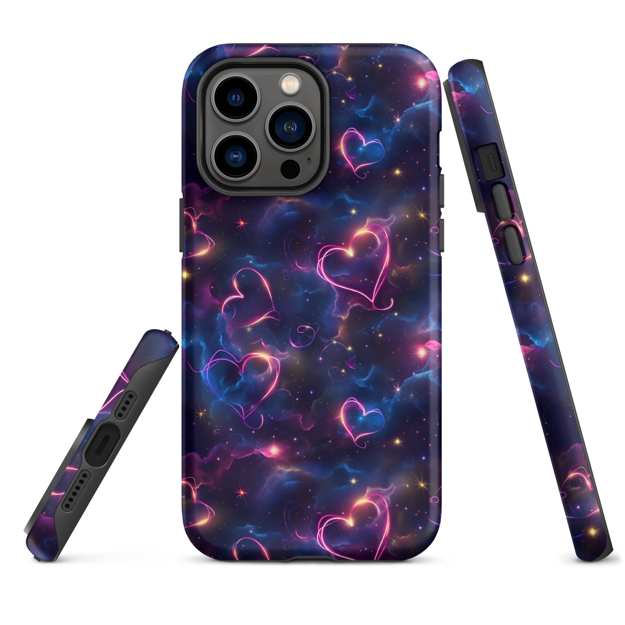 Cosmic Love: Nebula Embrace - iPhone Case - Pattern Symphony