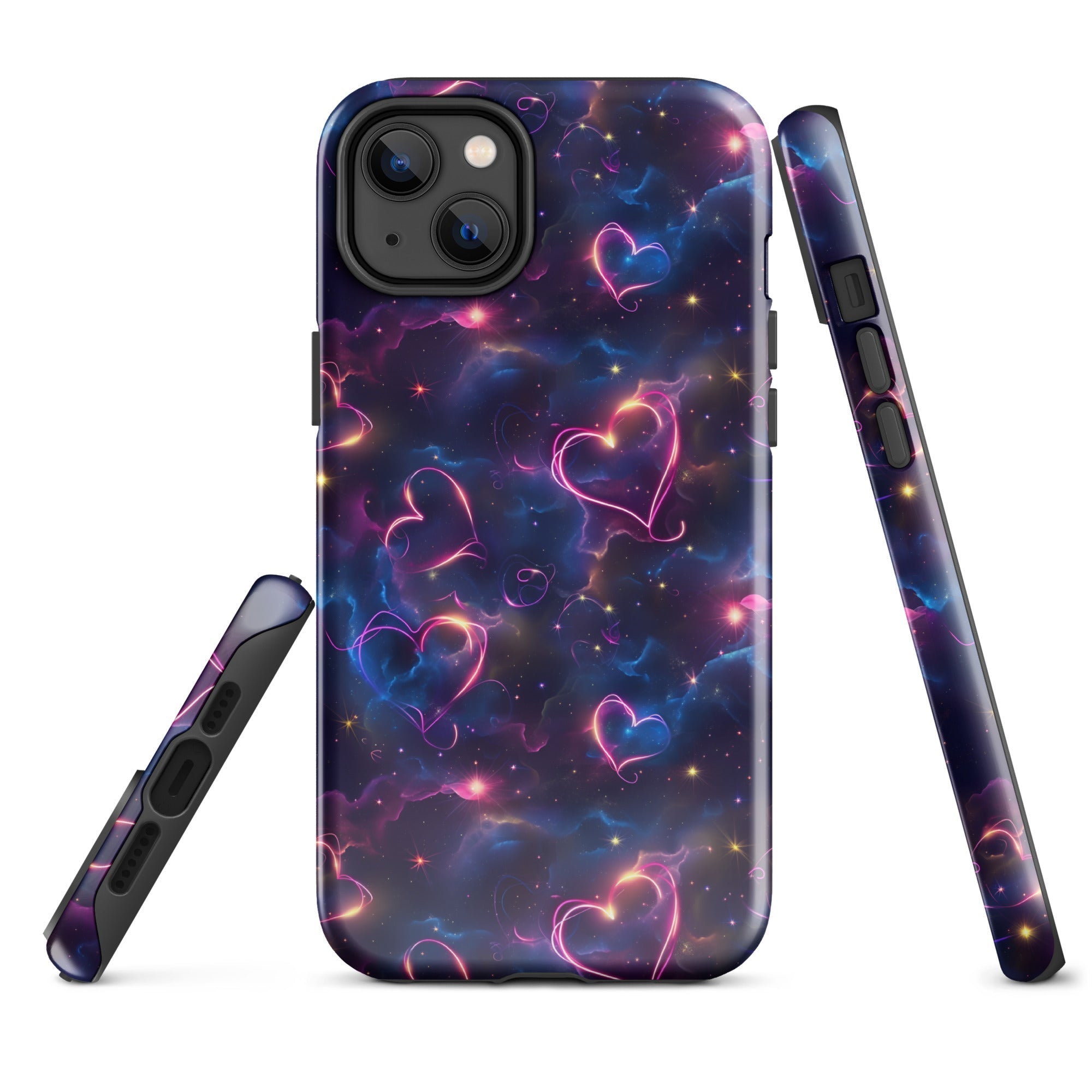 Cosmic Love: Nebula Embrace - iPhone Case - Pattern Symphony