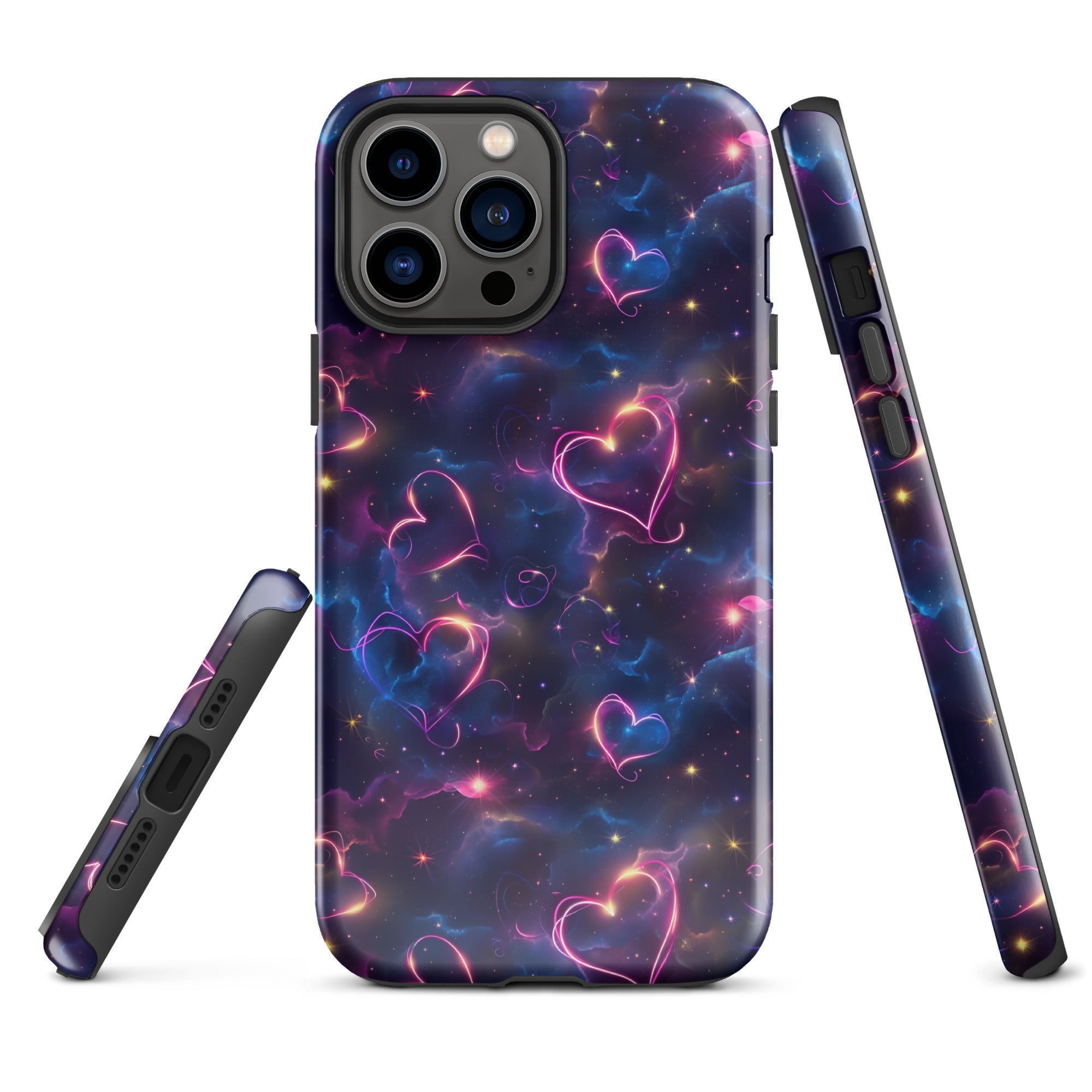 Cosmic Love: Nebula Embrace - iPhone Case - Pattern Symphony