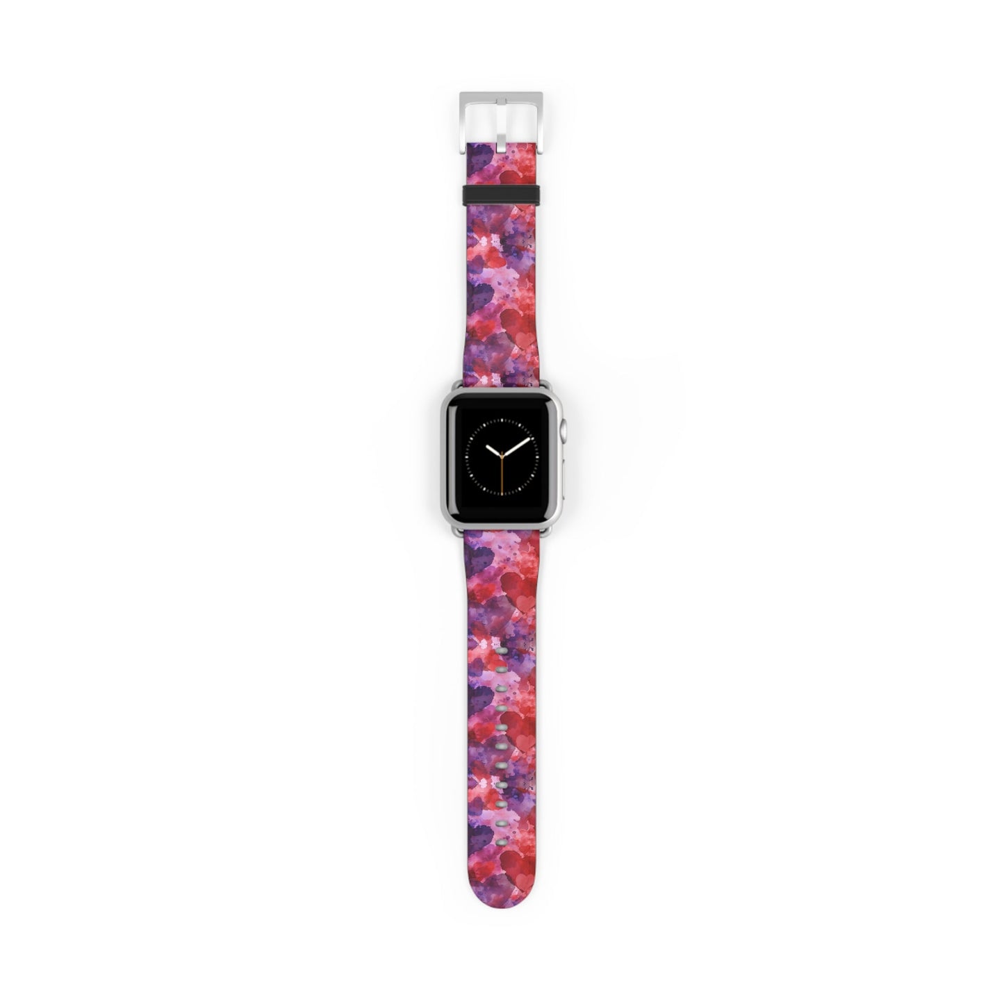 Crimson Affection: Love's Imprint - Apple Watch Strap - Pattern Symphony