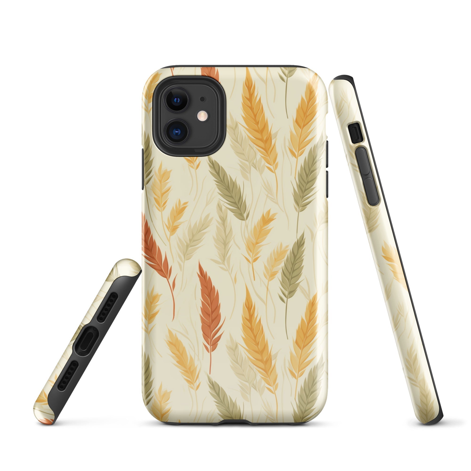 Feather-Woven Wheat Fields - A Naturecore Vision - iPhone Case - Pattern Symphony