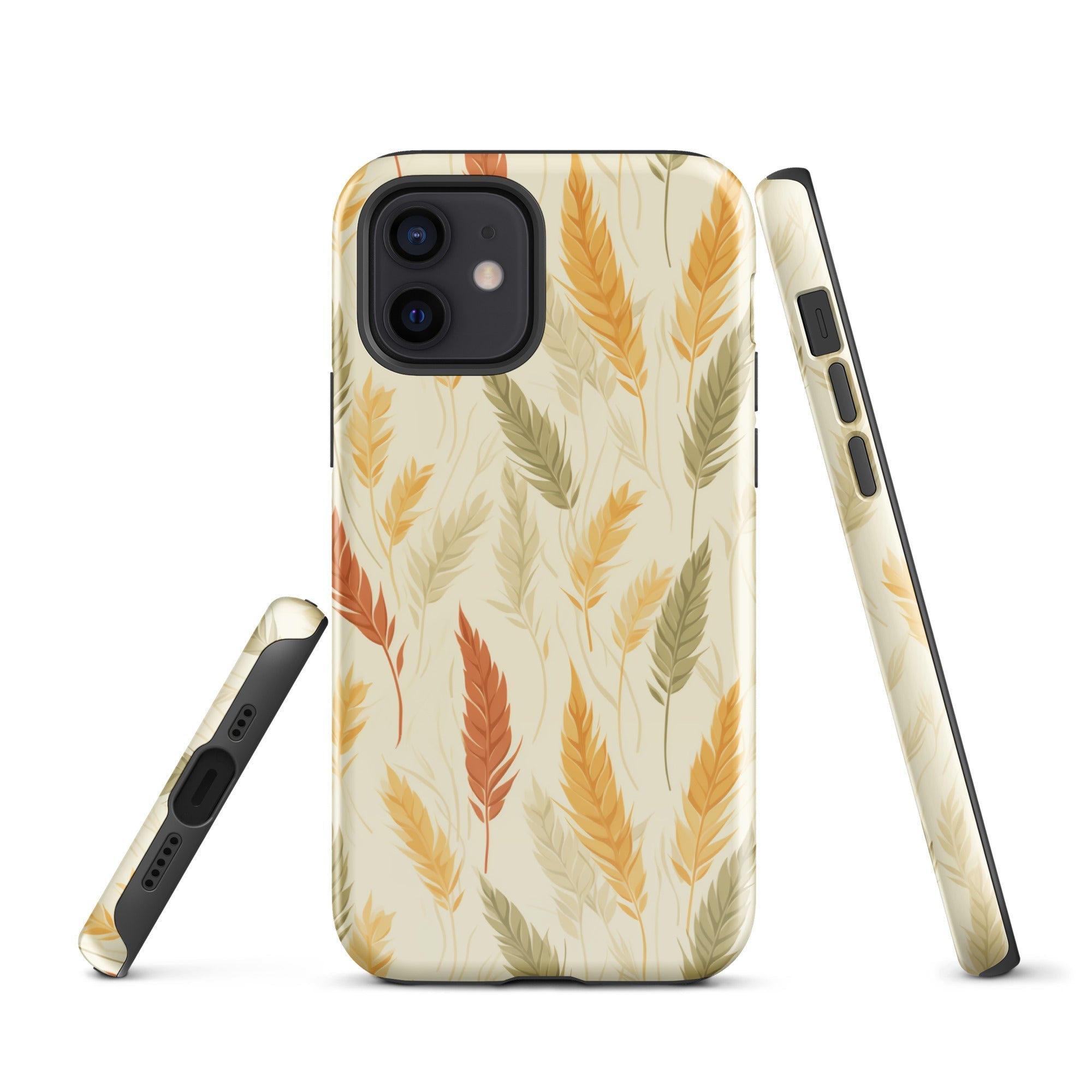 Feather-Woven Wheat Fields - A Naturecore Vision - iPhone Case - Pattern Symphony