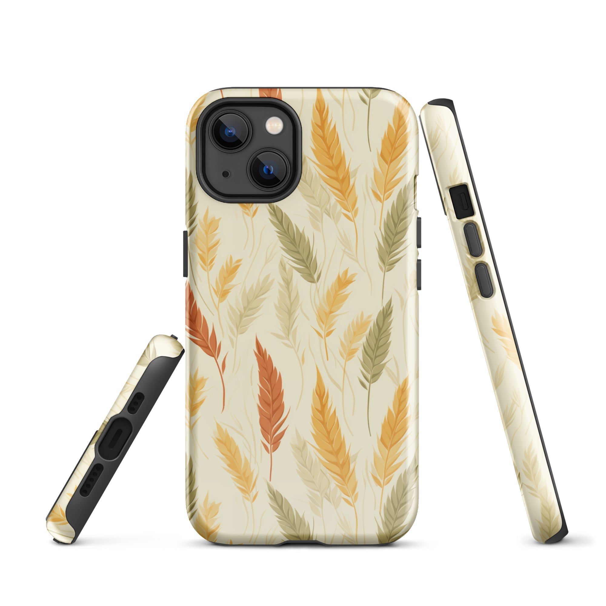 Feather-Woven Wheat Fields - A Naturecore Vision - iPhone Case - Pattern Symphony