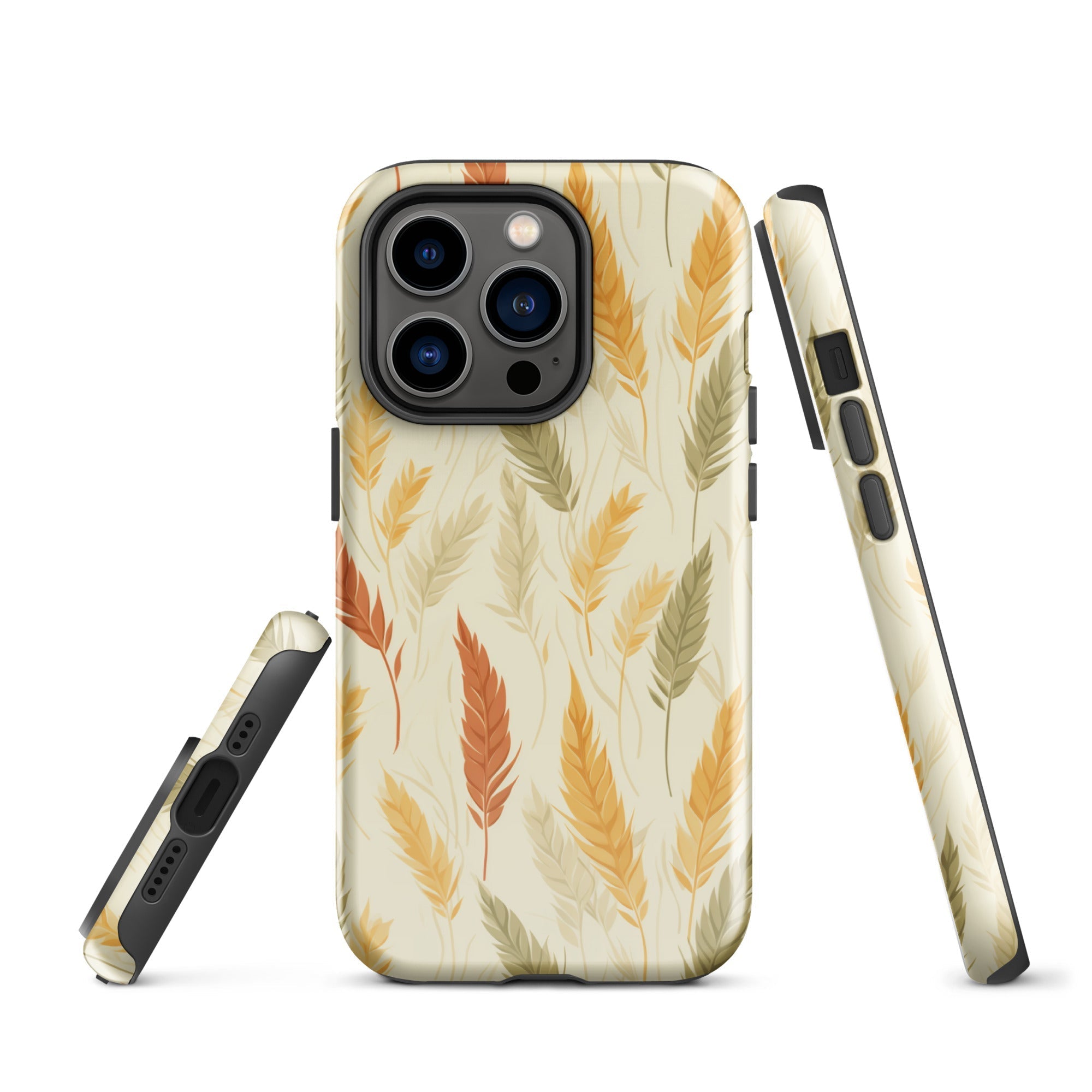 Feather-Woven Wheat Fields - A Naturecore Vision - iPhone Case - Pattern Symphony