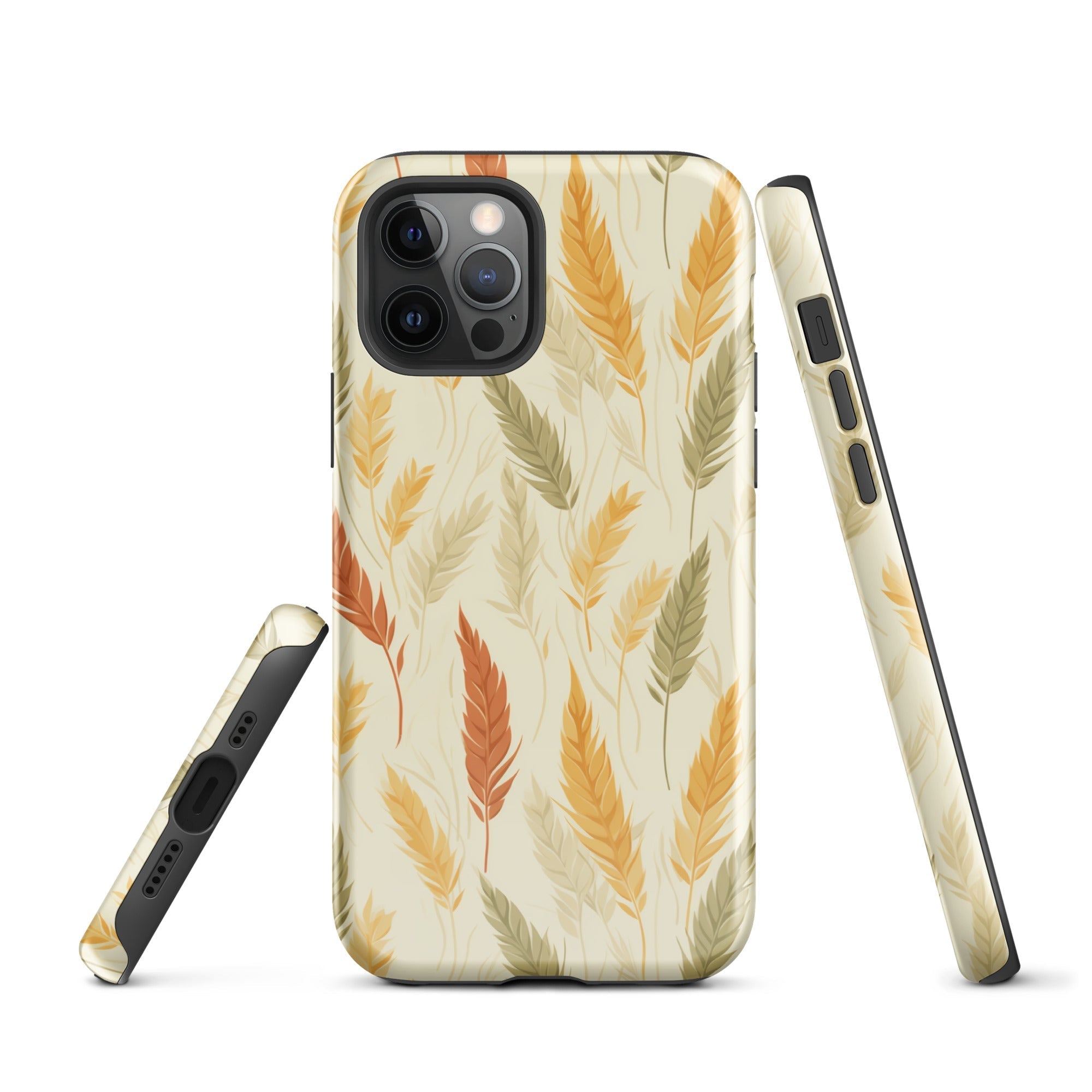 Feather-Woven Wheat Fields - A Naturecore Vision - iPhone Case - Pattern Symphony