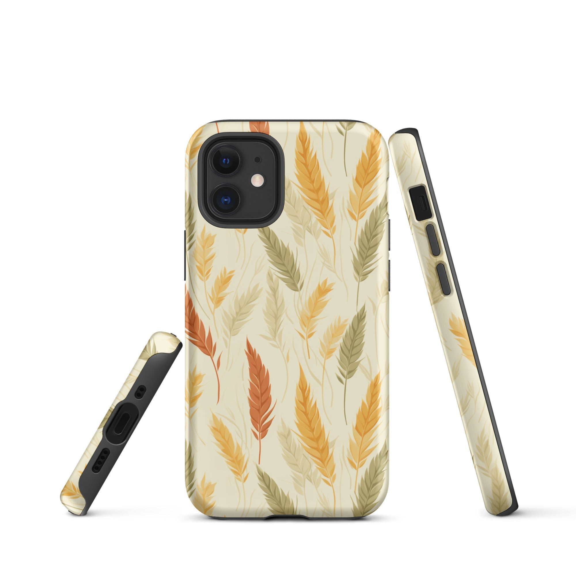 Feather-Woven Wheat Fields - A Naturecore Vision - iPhone Case - Pattern Symphony