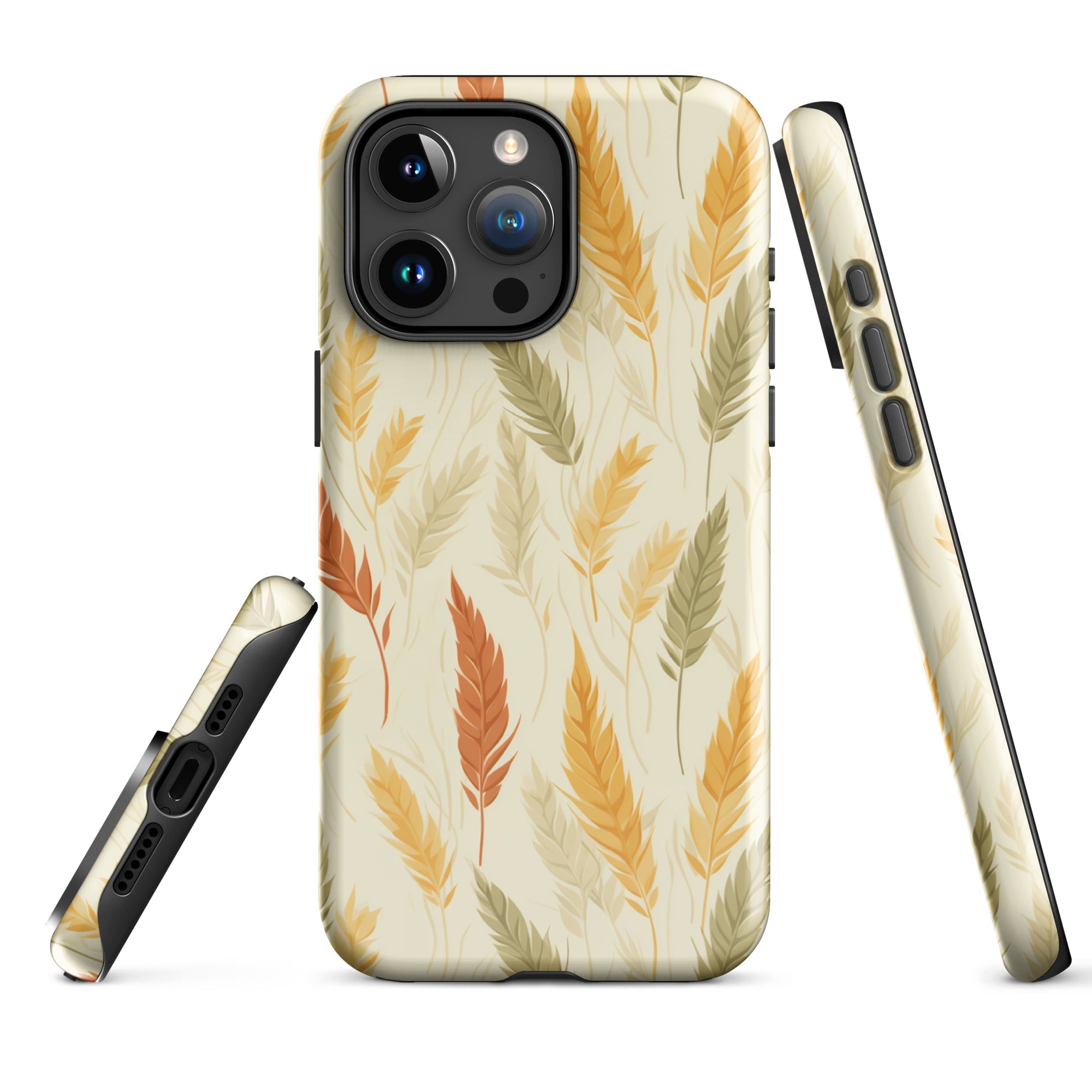 Feather-Woven Wheat Fields - A Naturecore Vision - iPhone Case - Pattern Symphony