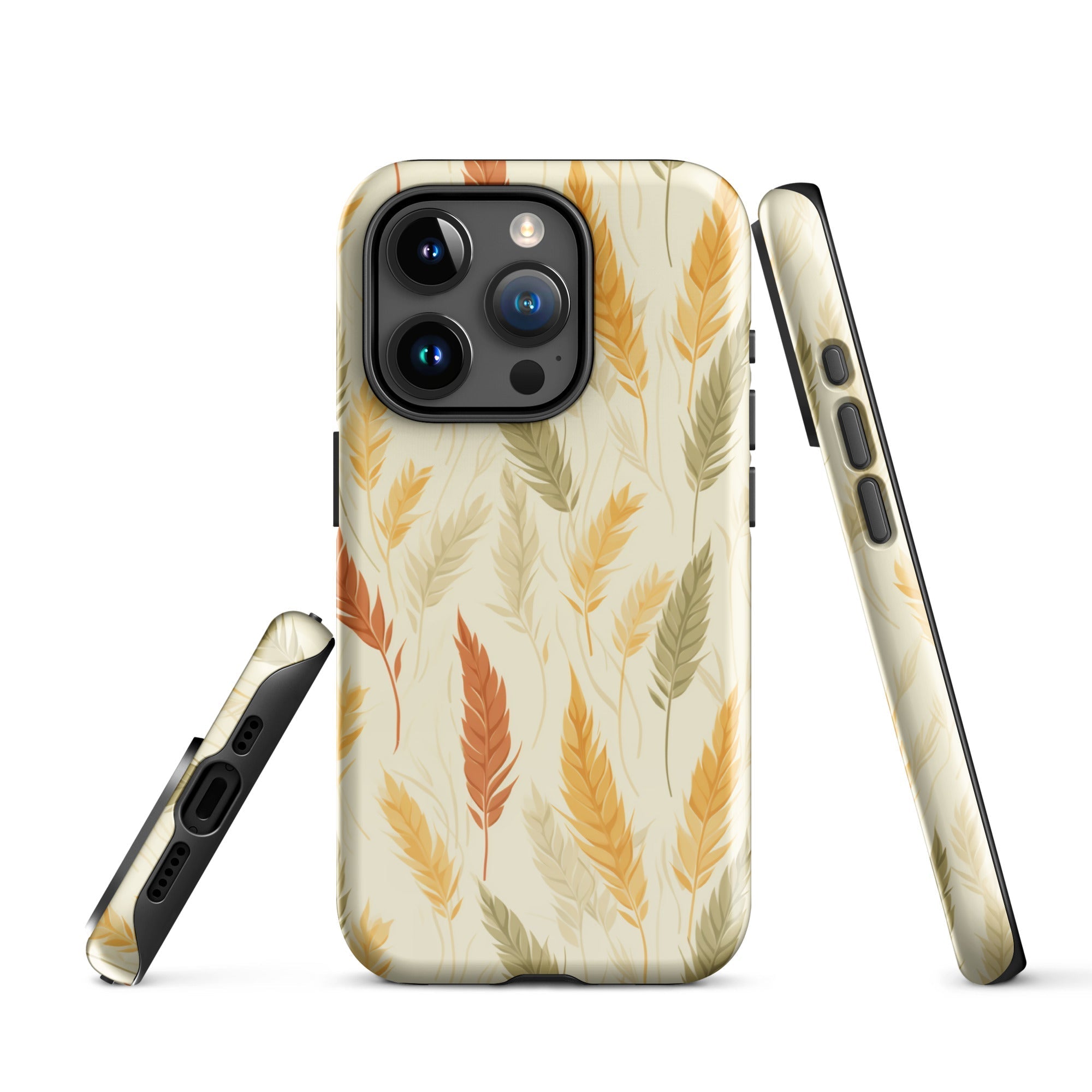 Feather-Woven Wheat Fields - A Naturecore Vision - iPhone Case - Pattern Symphony