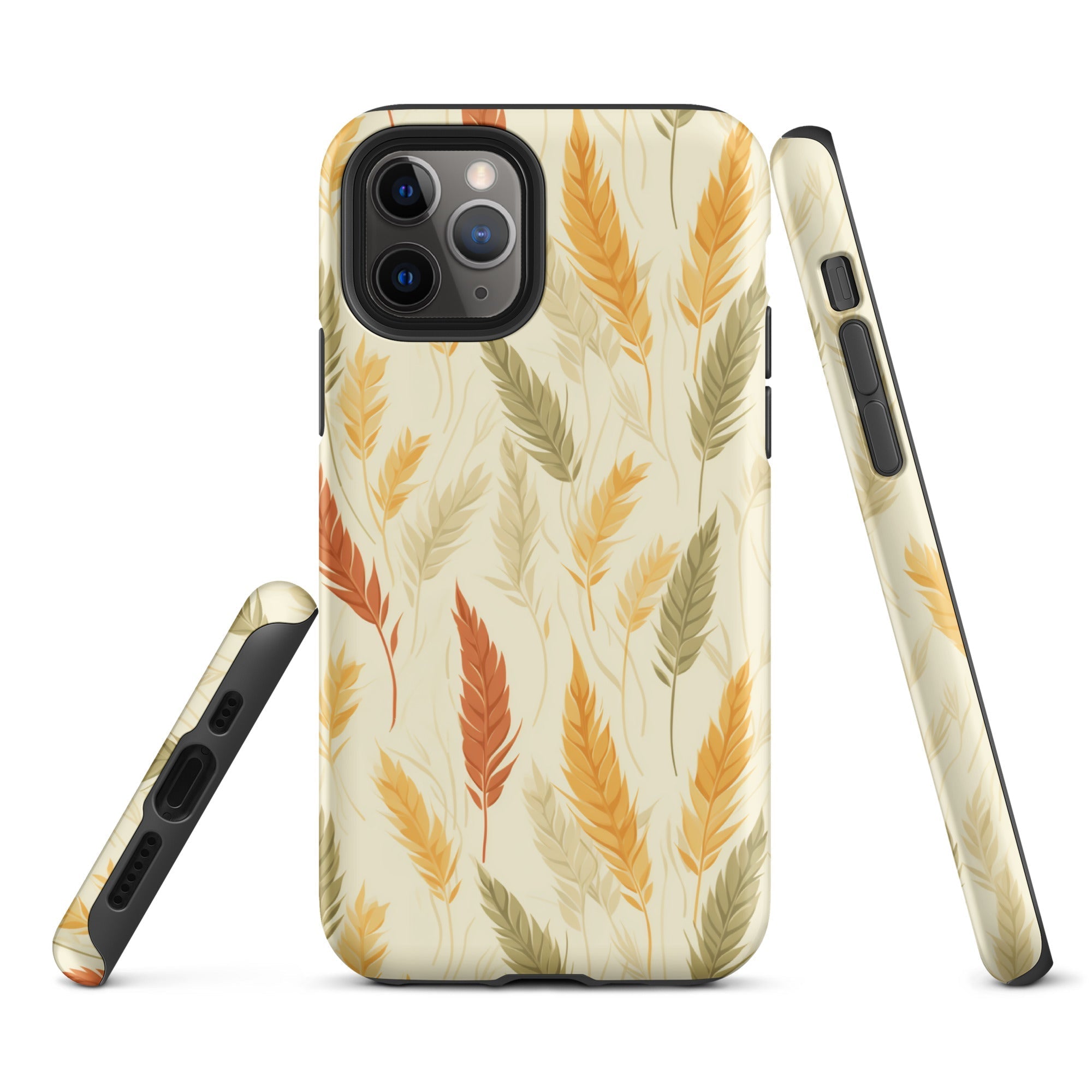 Feather-Woven Wheat Fields - A Naturecore Vision - iPhone Case - Pattern Symphony