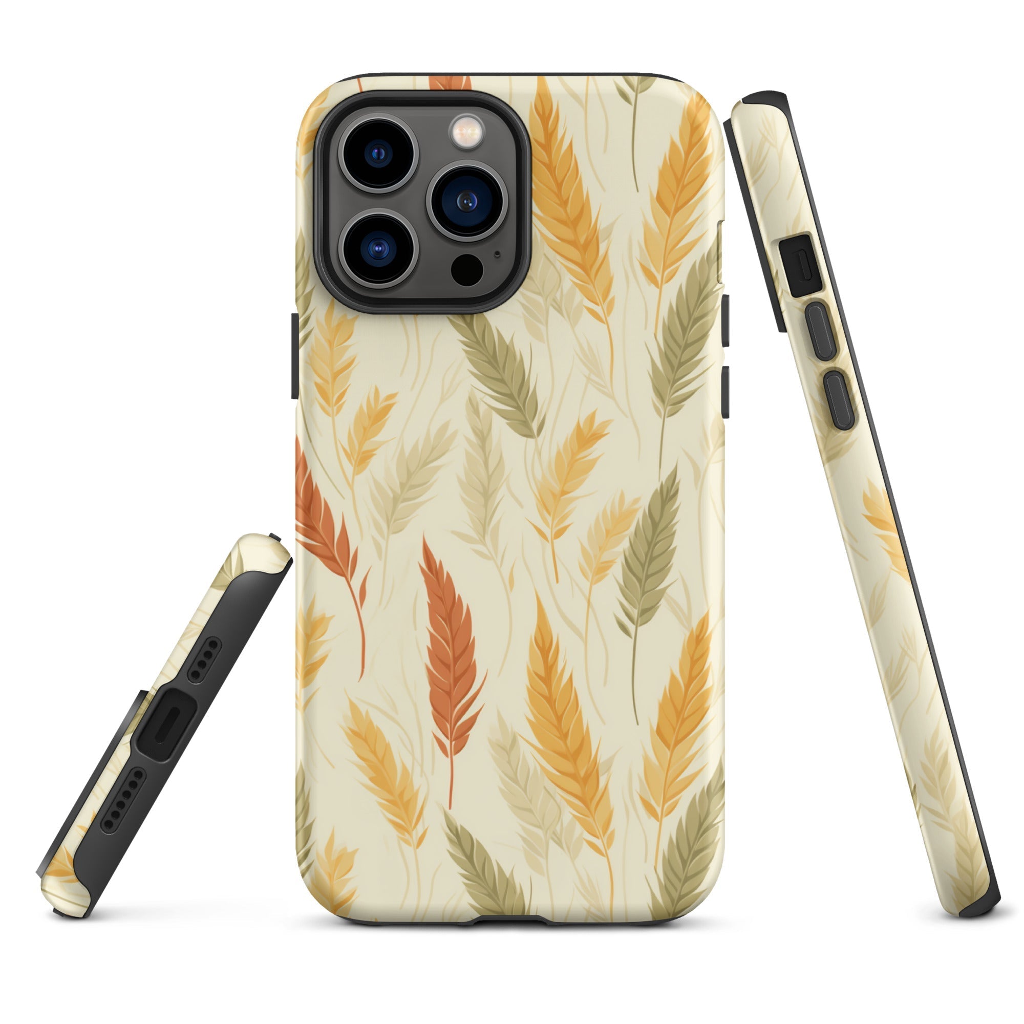 Feather-Woven Wheat Fields - A Naturecore Vision - iPhone Case - Pattern Symphony