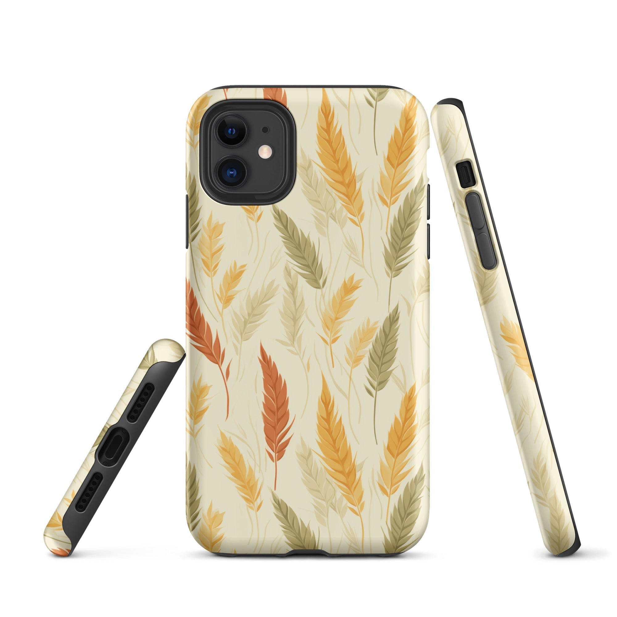 Feather-Woven Wheat Fields - A Naturecore Vision - iPhone Case - Pattern Symphony