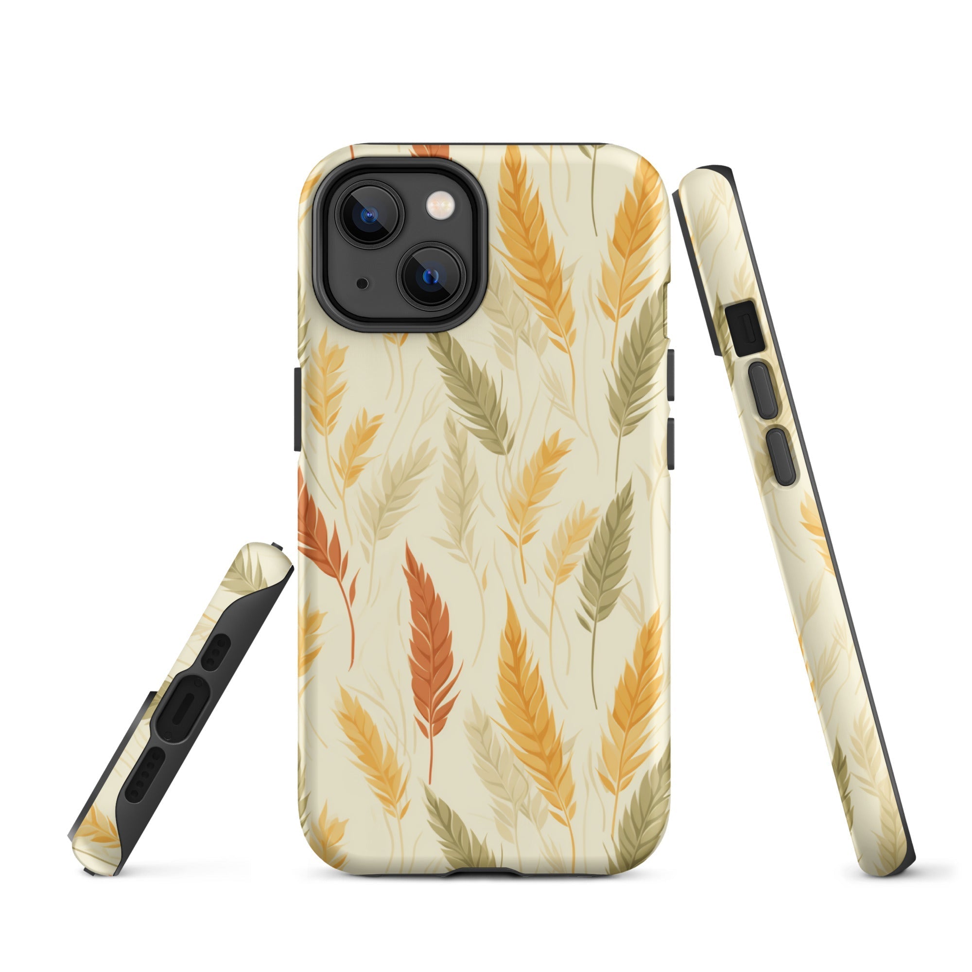 Feather-Woven Wheat Fields - A Naturecore Vision - iPhone Case - Pattern Symphony