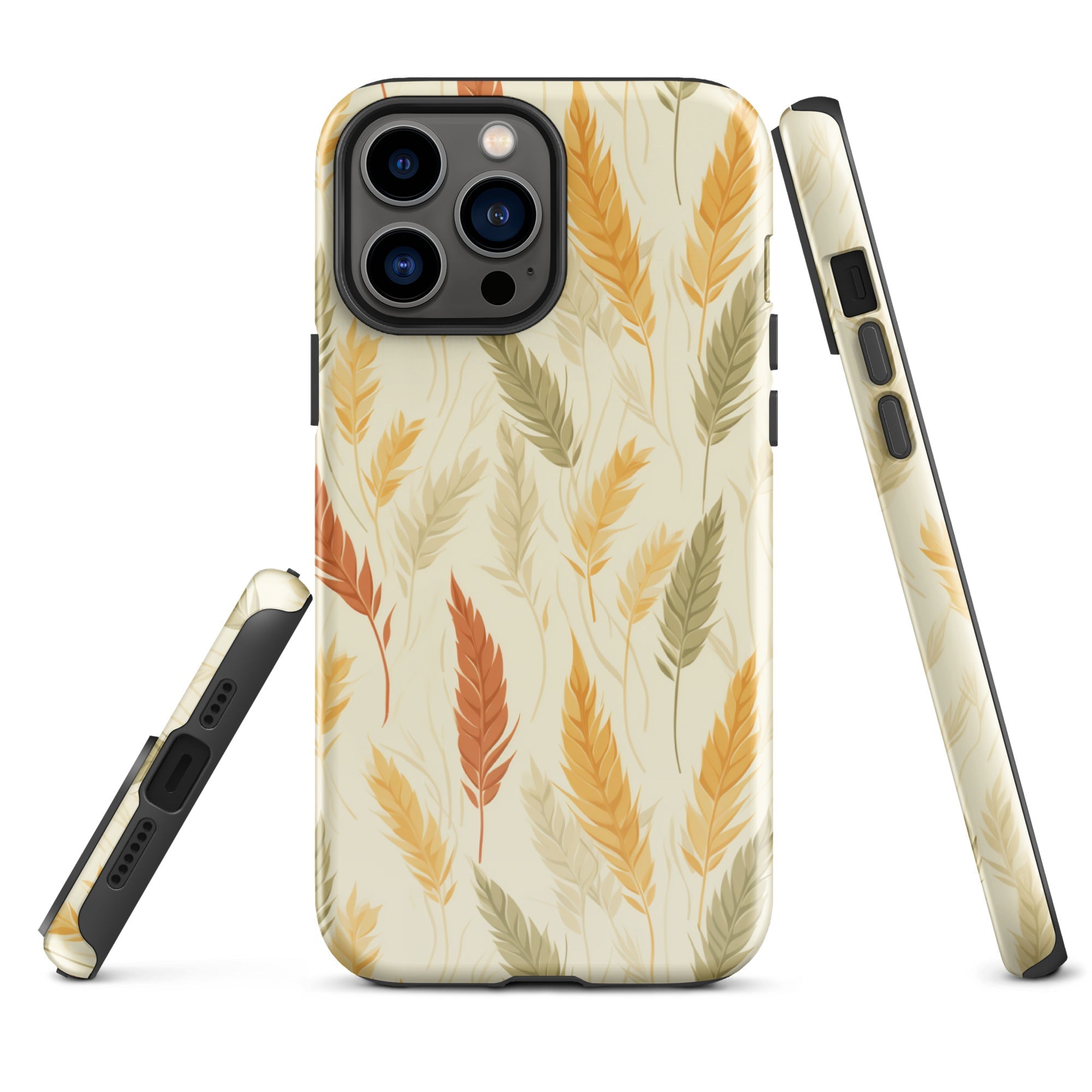 Feather-Woven Wheat Fields - A Naturecore Vision - iPhone Case - Pattern Symphony